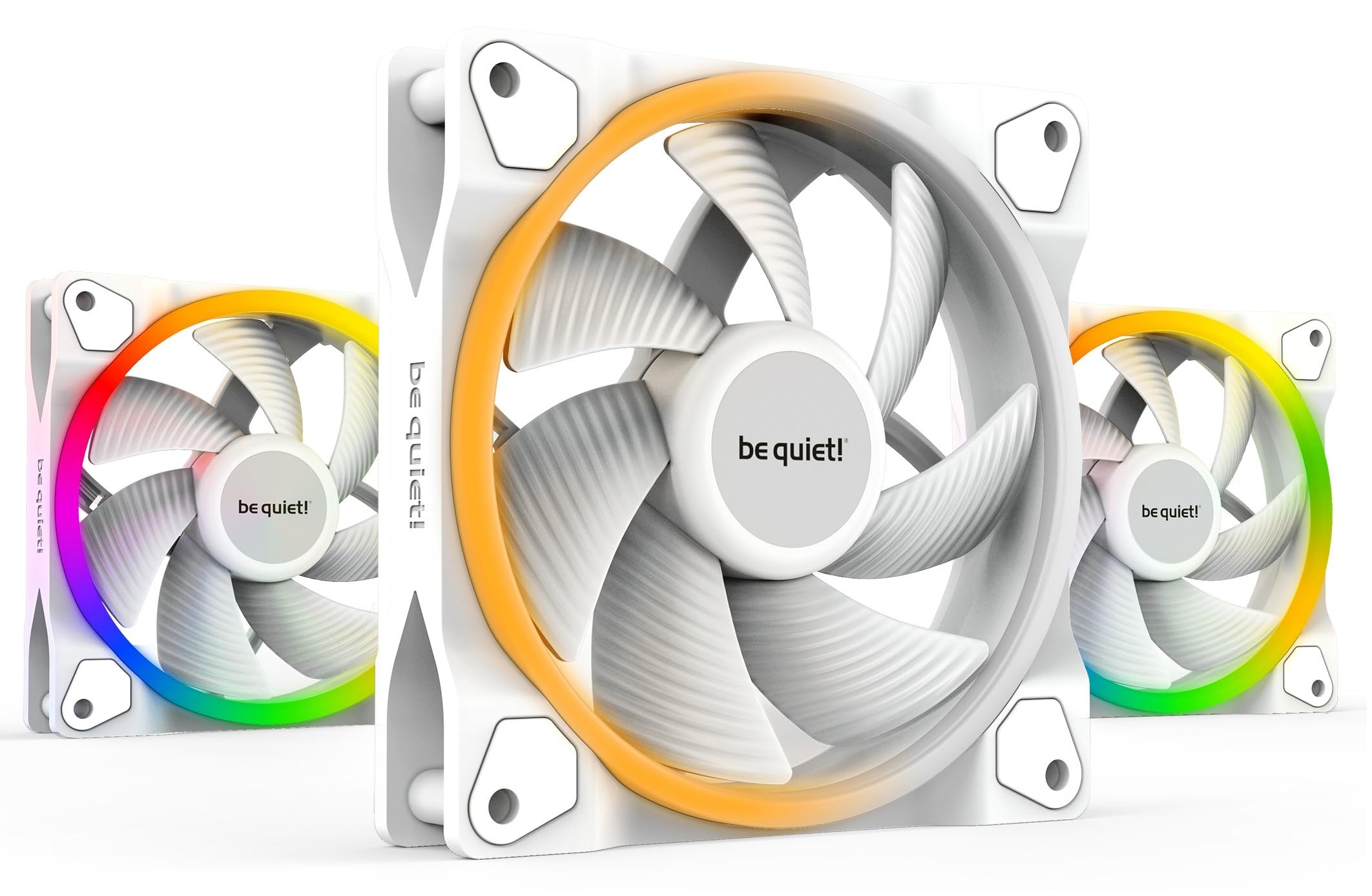 be quiet! Light Wings White 120mm PWM Triple Pack Gehäuselüfter, 3er Pack, BL100