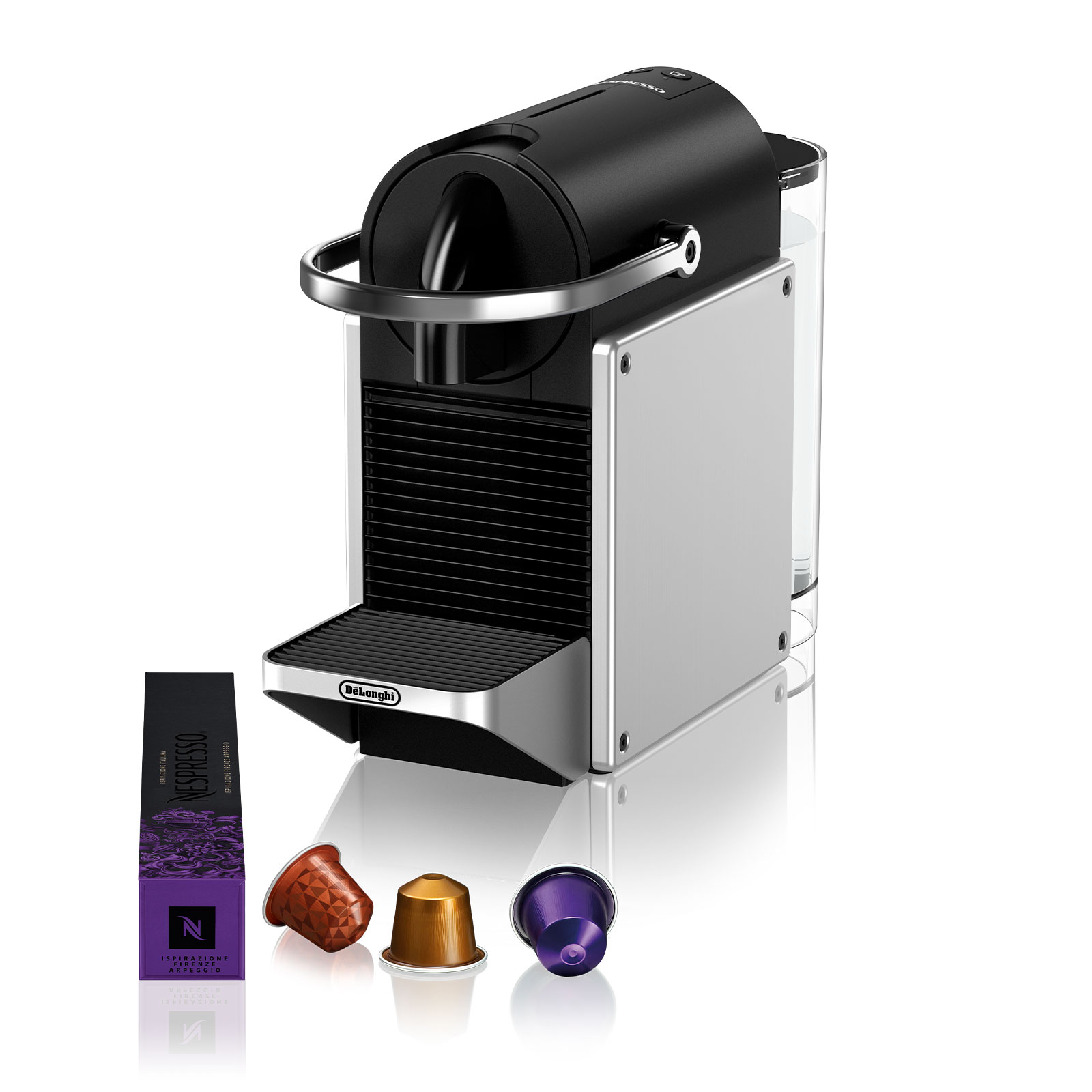 De'Longhi EN127.S PIXIE Re-Design silber Nespresso-Kapselmaschine