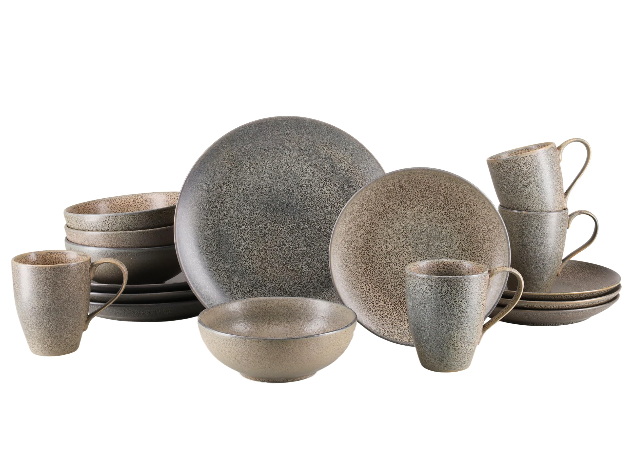 CreaTable, 25135, Serie Sierra Nevada, 16-teiliges Geschirrset für 4 Personen