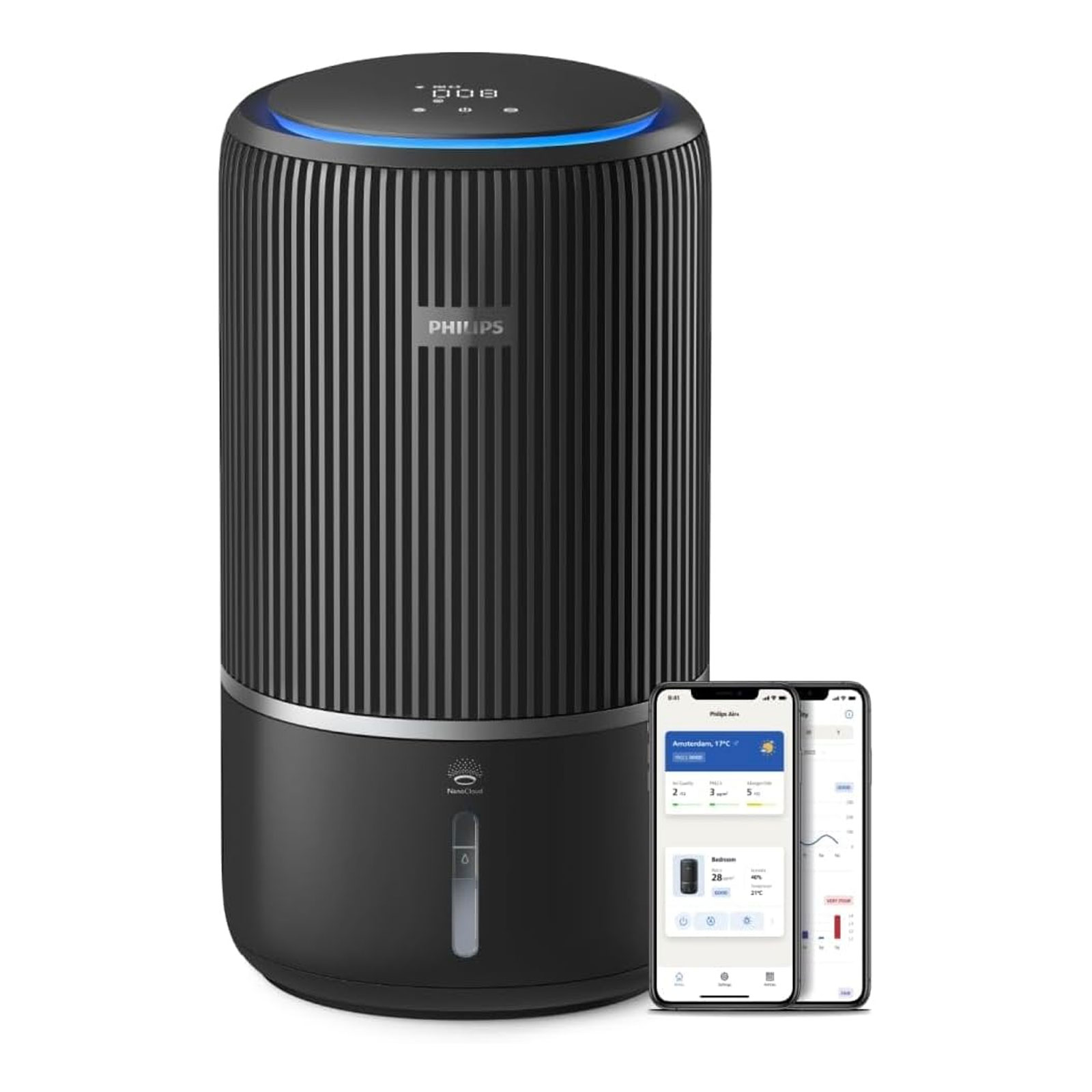 Philips AC3421/13 PureProtect Water 3400 Series Intelligenter 2-in-1-Luftreiniger und -befeuchter