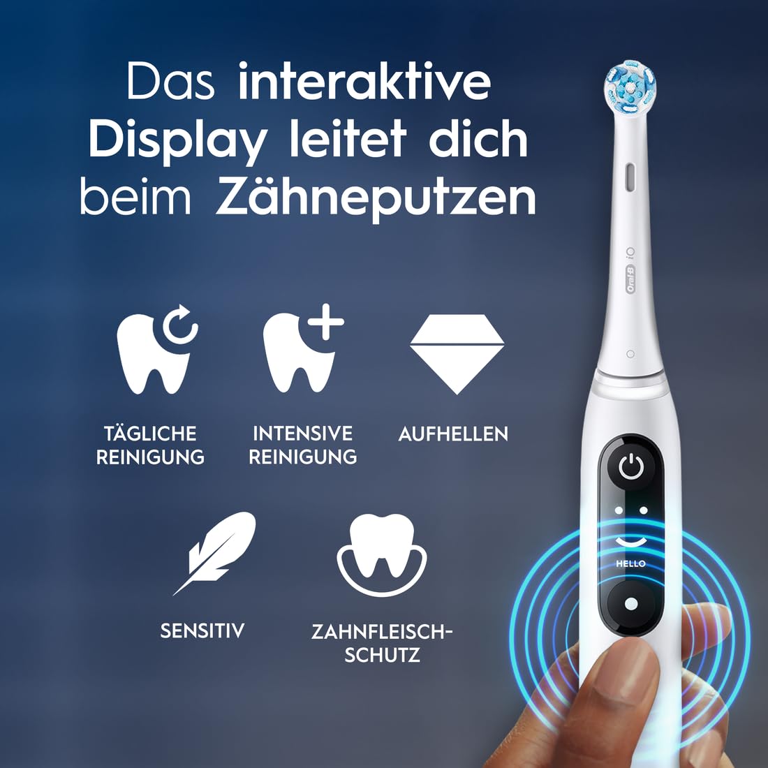 Oral-B iO Series 6 Elektrische Zahnbürste/Electric Toothbrush, 2 Aufsteckbürsten