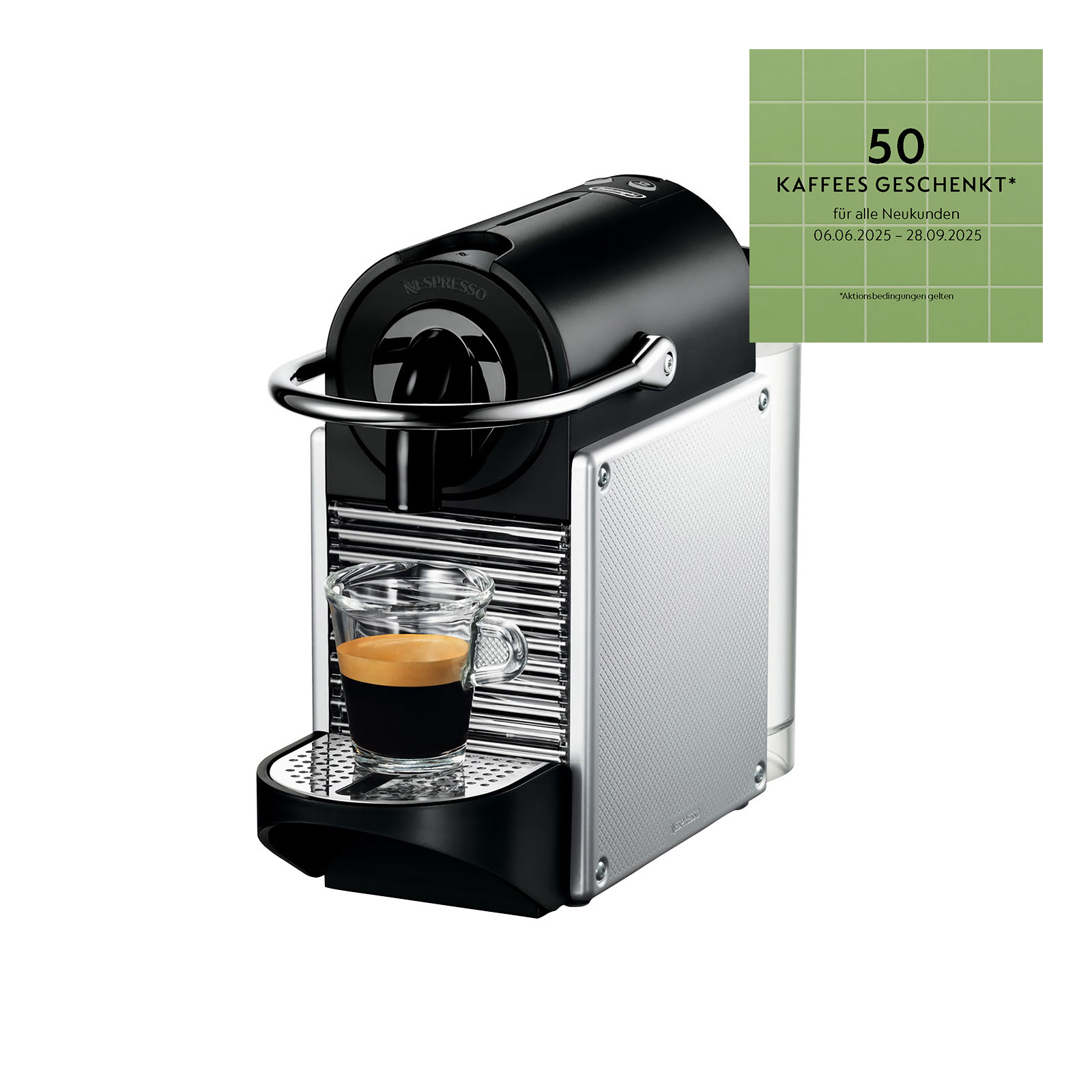 DeLonghi Nespressoautomat EN 124.S PIXIE SILBER