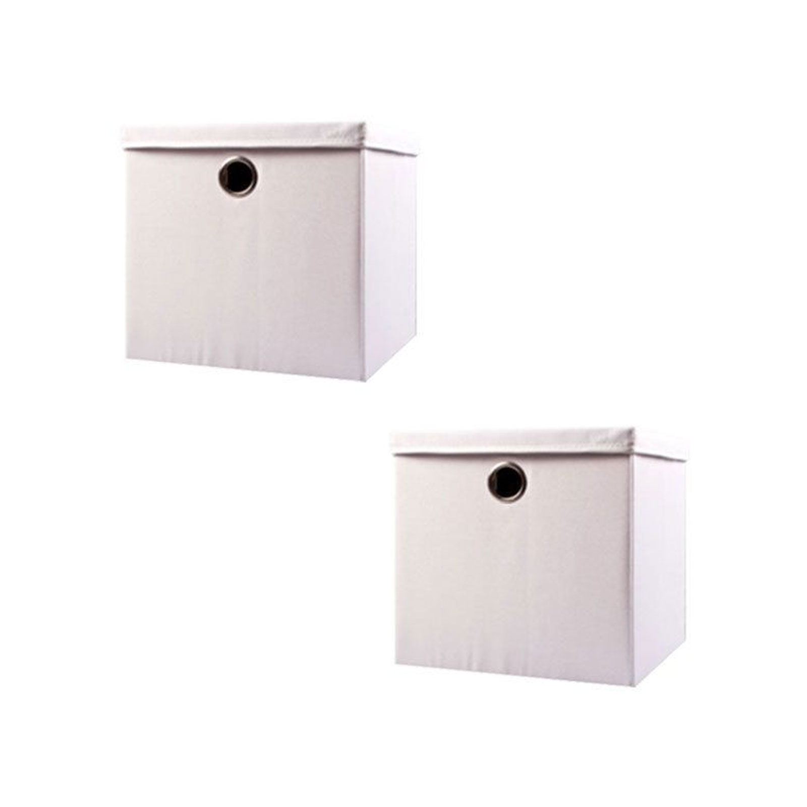 Echtwerk EW-SB-0485 Faltbox Rack 2er Set Weiß Aufbewahrungsbox
