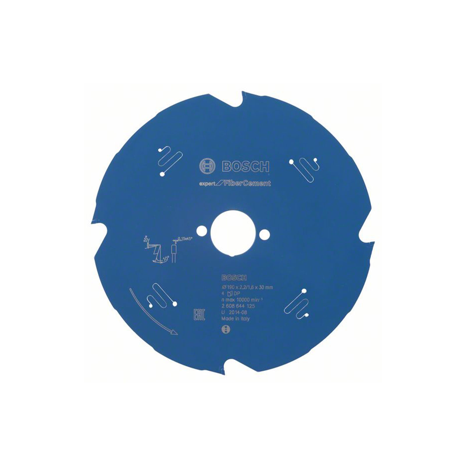 Bosch Professional Kreissaegeblatt Expert for Fibre Cement, 190 x 30 x 2,2 mm, 4