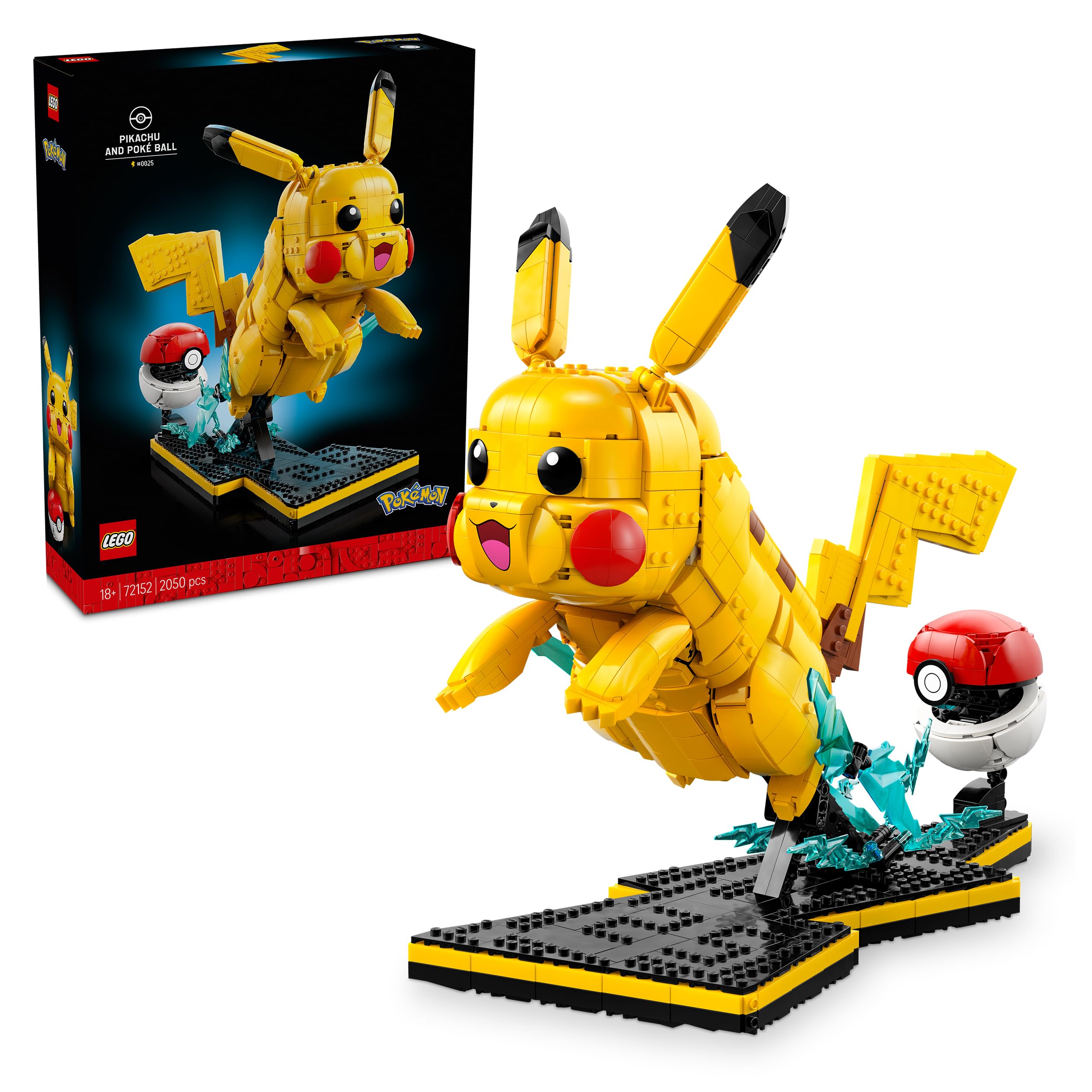 LEGO Pokémon Pikachu und Pokéball - Bauset für Erwachsene