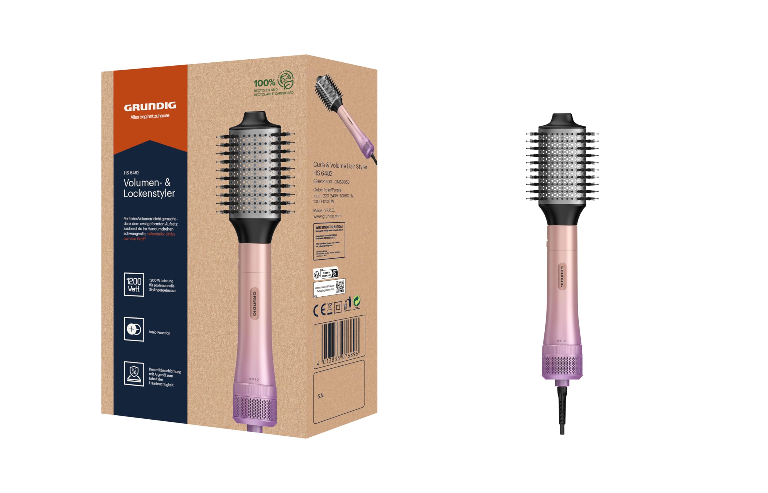 GRUNDIG HS 6482 Volumen- & Lockenstyler HS 6482