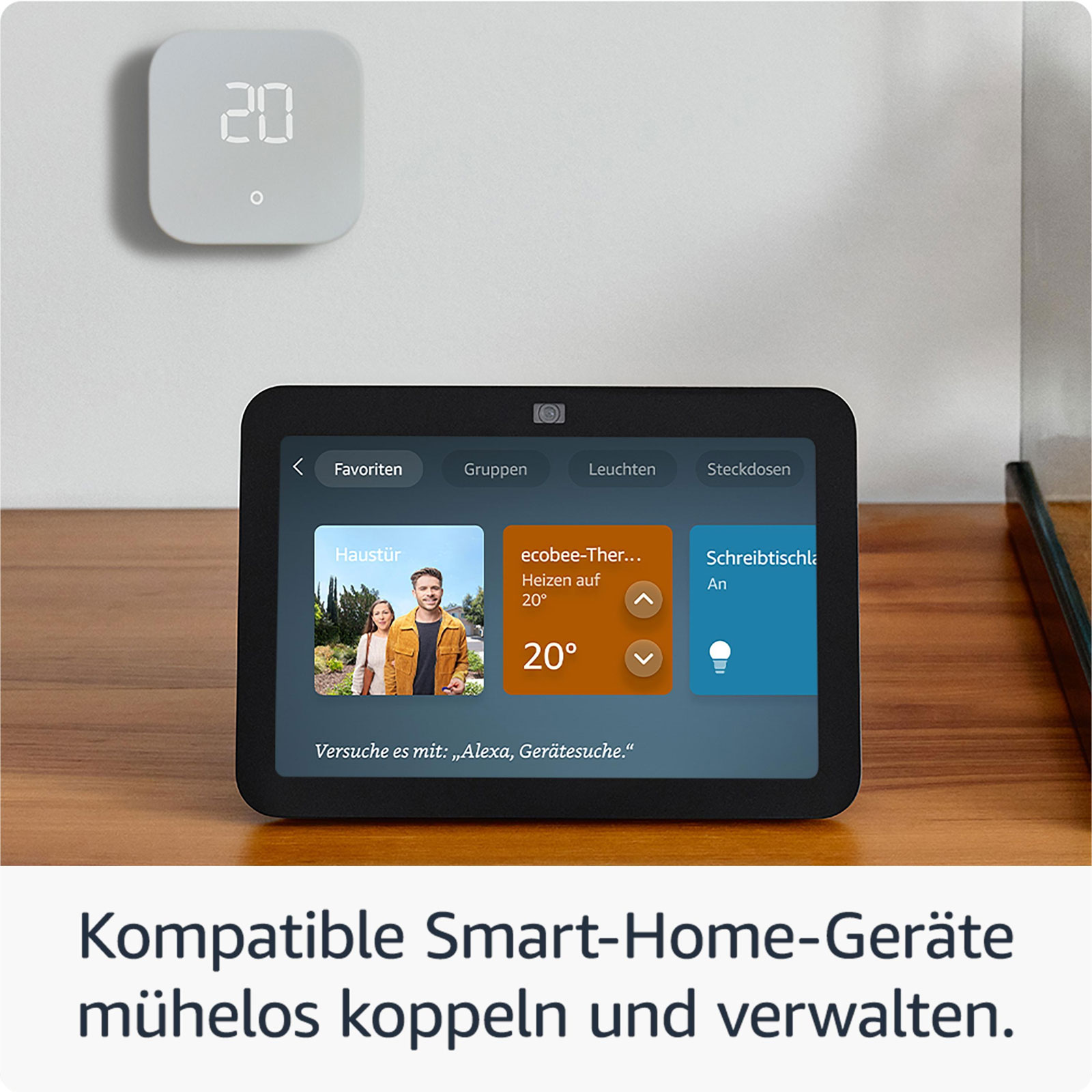 Amazon Echo Show 8 (3. Genaration) weiß (Smarter HD-Touchscreen, 3D-Audio, Smart-Home-Hub, Alexa)