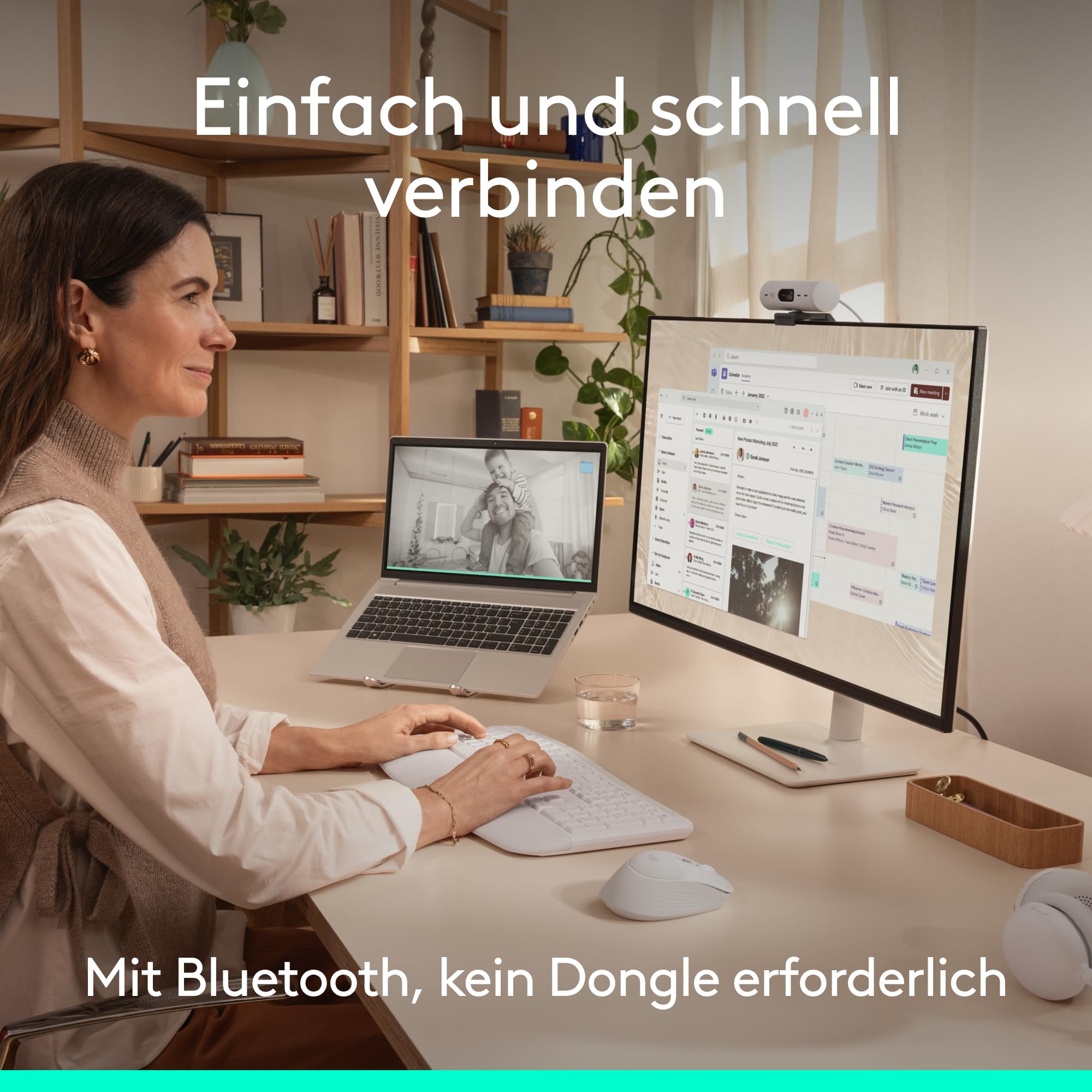 Logitech Signature Comfort Plus Combo MK880, kabelloses Tastatur-Maus-Set