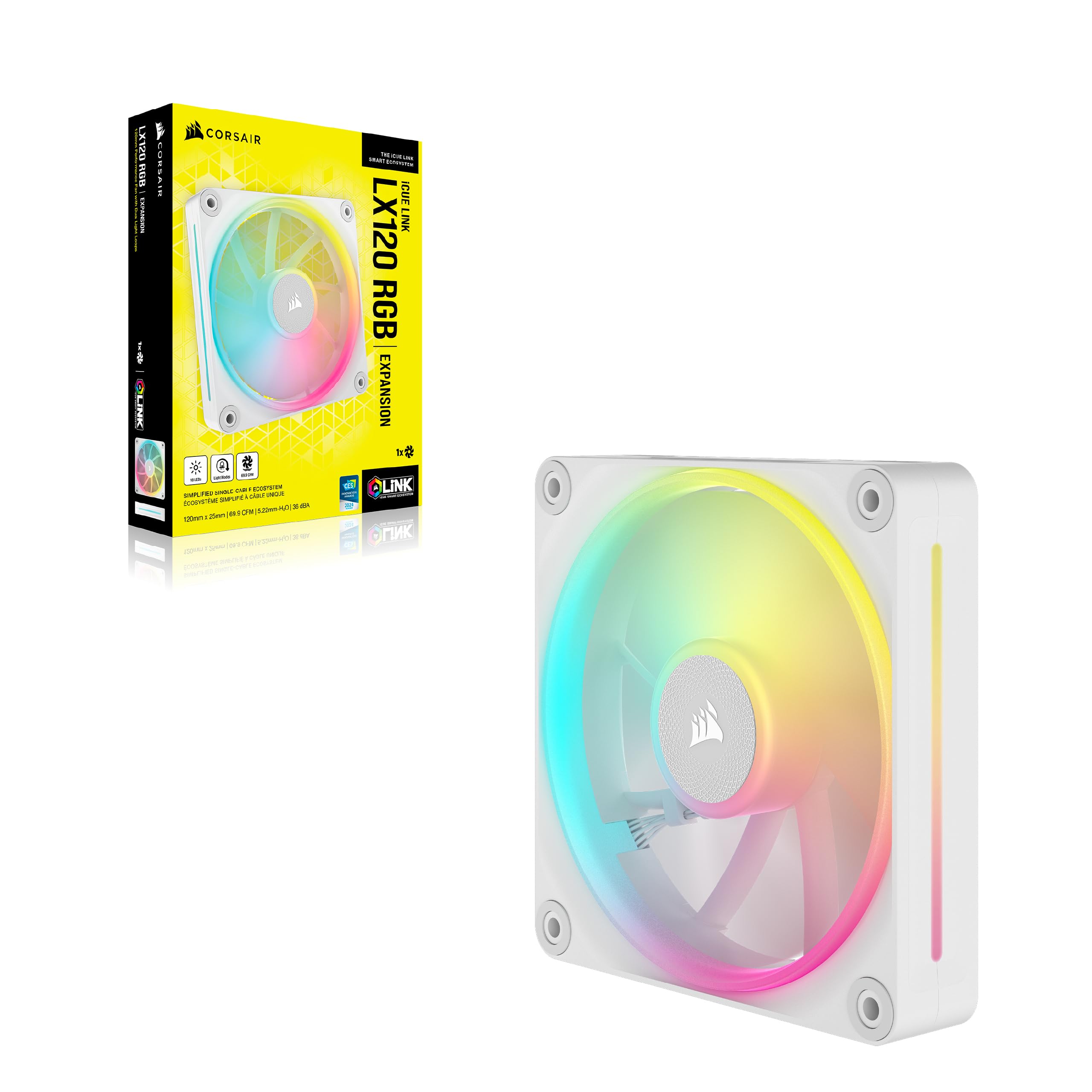 CORSAIR iCUE LINK LX120 RGB 120mm PWM-Lüfter Einzelpackung