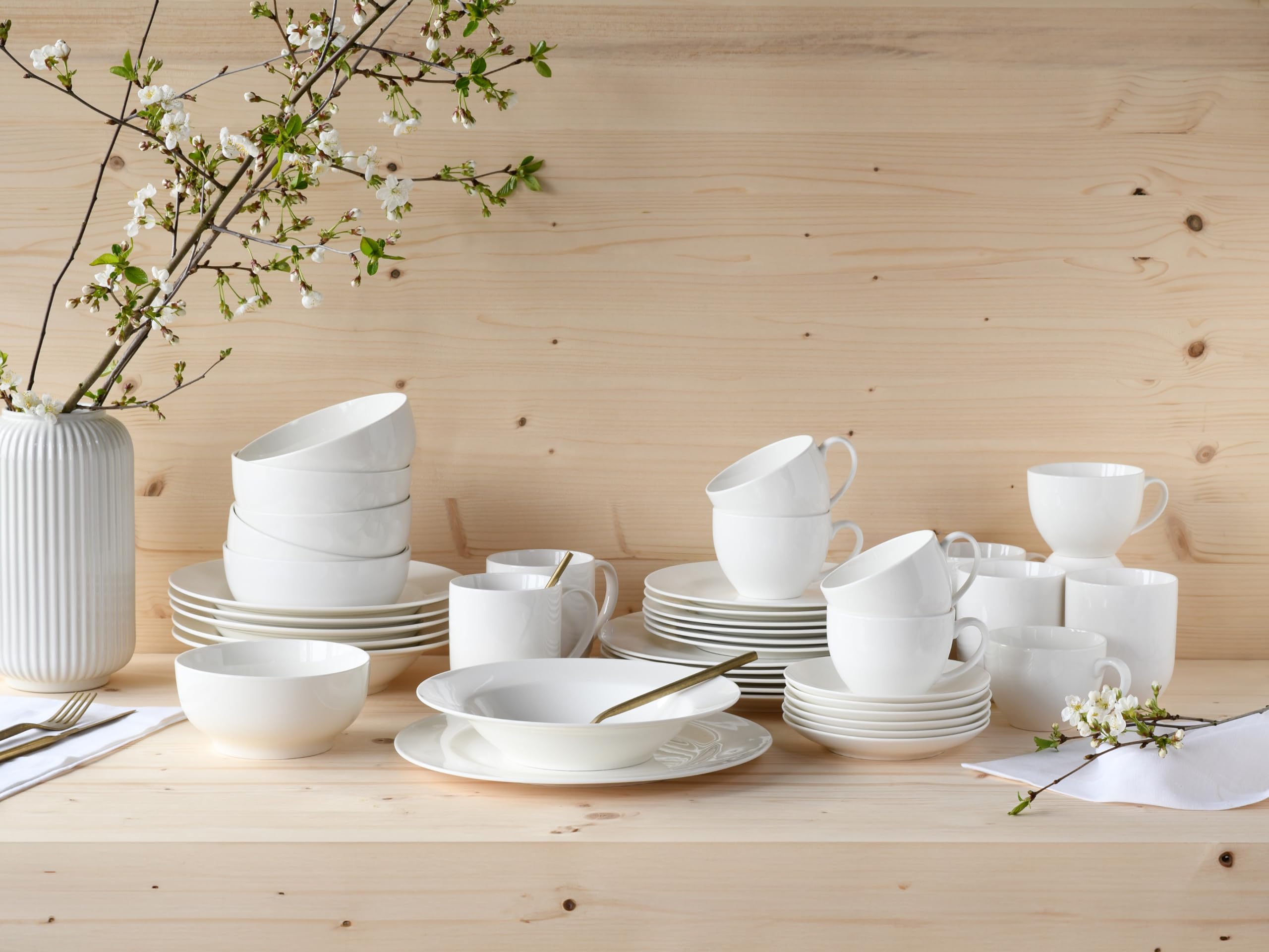 CreaTable 22159 Kombiservice Serie Fleur Royal 42-tlg Geschirrset