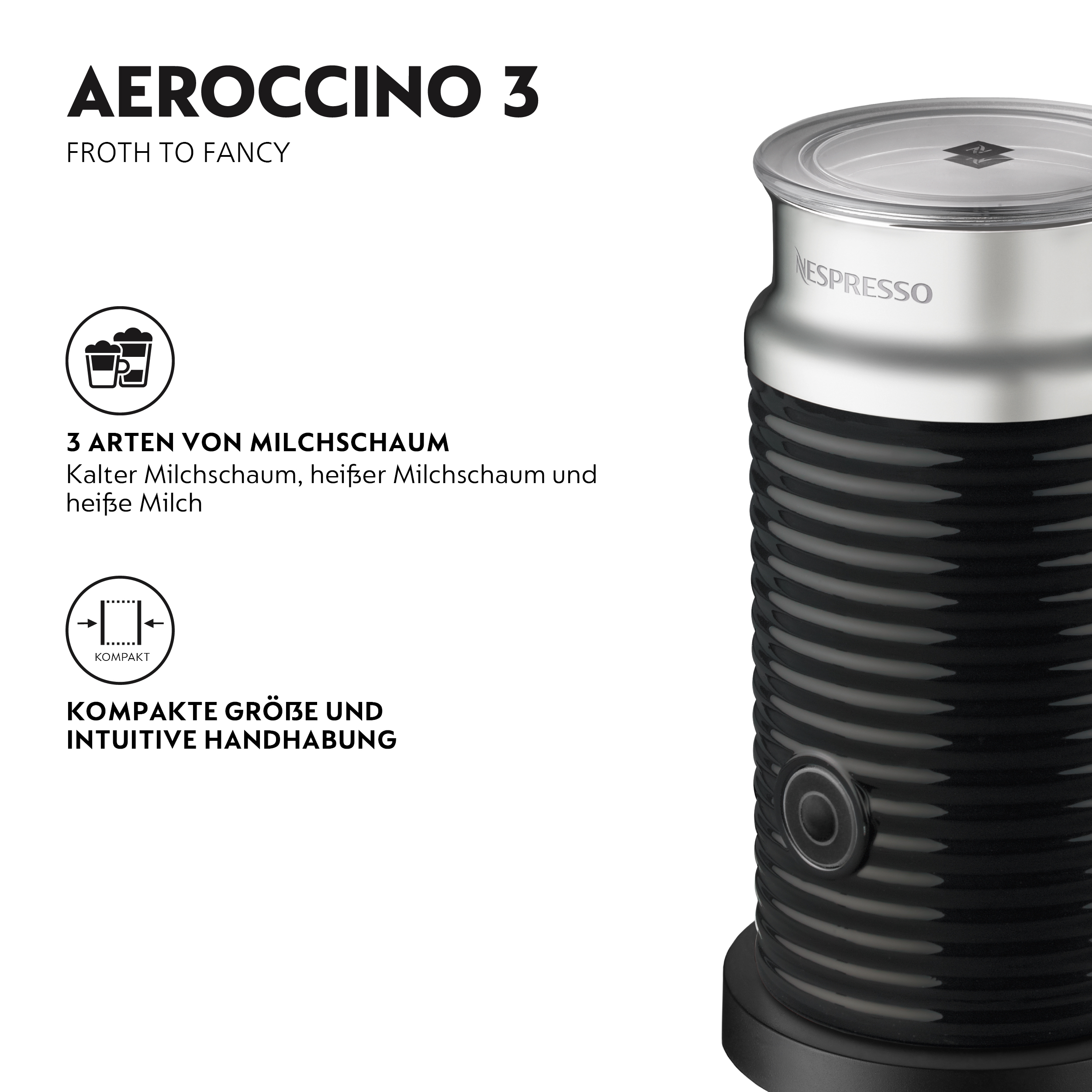 Nespresso DeLonghi  Vertuo Up ENV200.W  inkl. Aeroccino 3 Milchaufschäumer