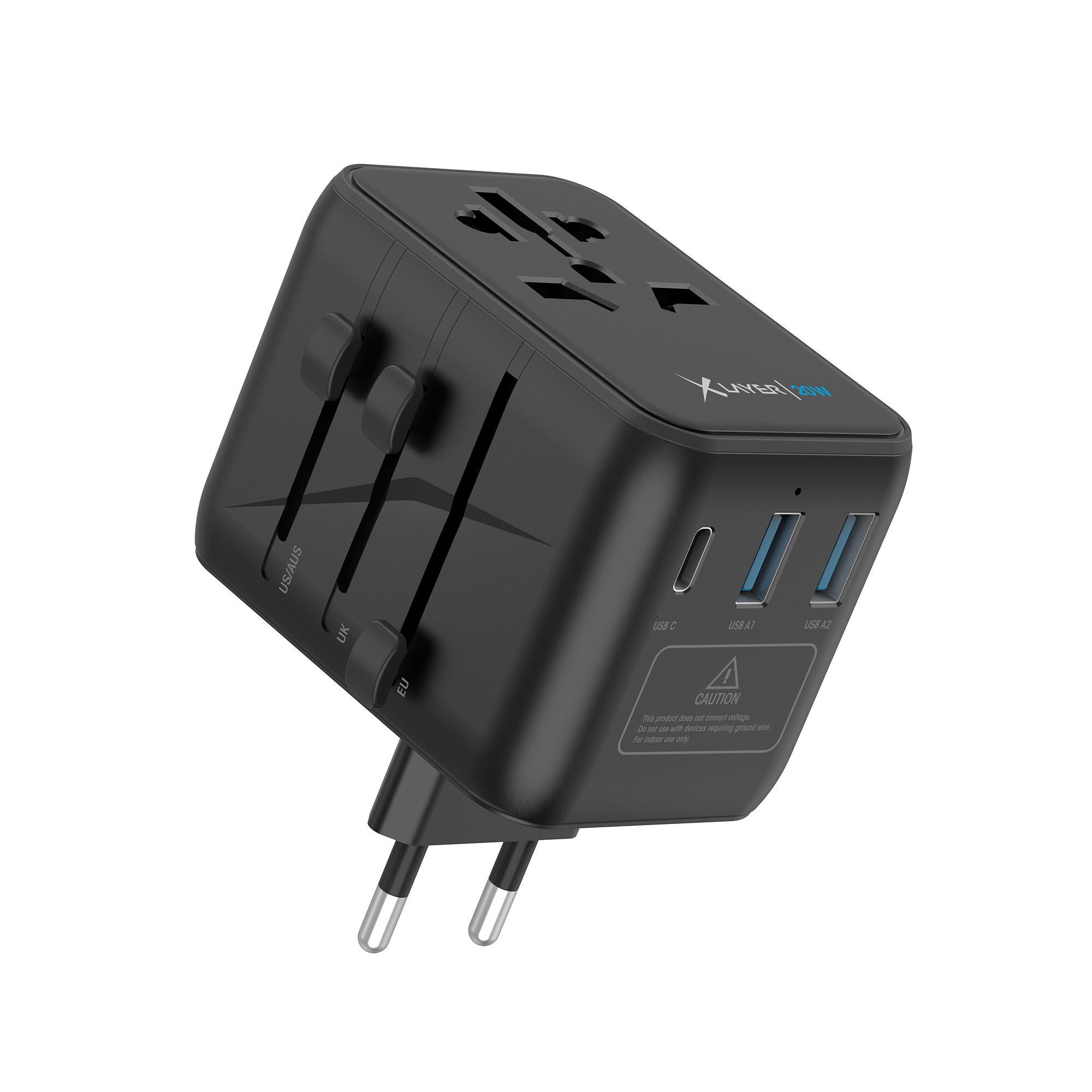 XLayer Ladegerät (USB-C) Reisestecker weltweit 20W