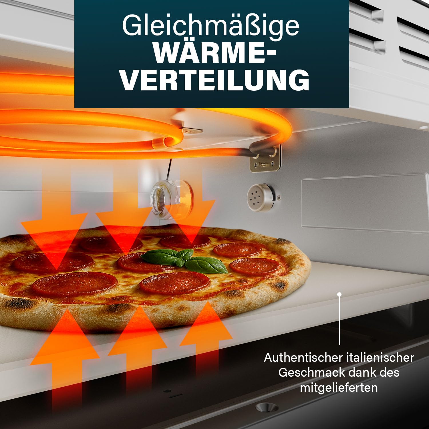 Princess Pizzaofen Pro Max, 15L, 400°C, Digitales Bedienfeld, 2100W