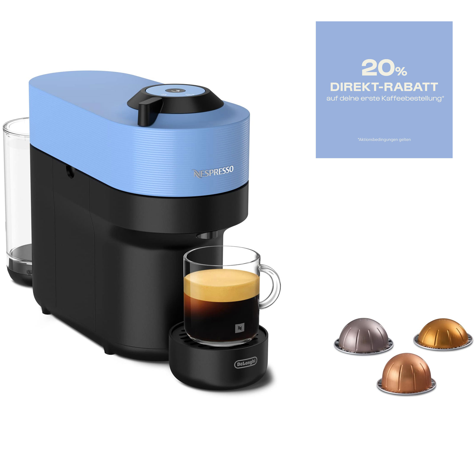 De'Longhi ENV90.A Nespresso Vertuo Pop schwarz/blau