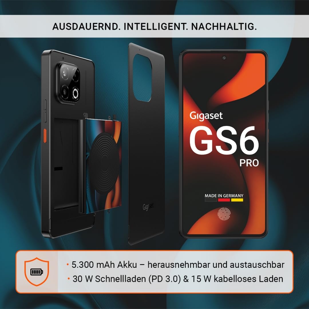 Gigaset GS6 PRO Smartphone – 256GB+8GB RAM - 6,67" FHD+ OLED-Display