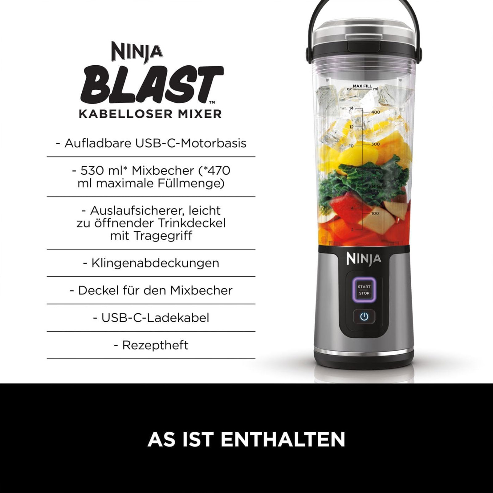 Ninja Standmixer BC151EUBK Blast