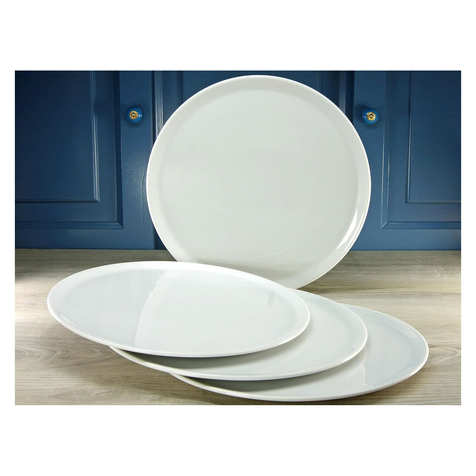 CreaTable Pizzateller Gourmet, weiß 4er Pack