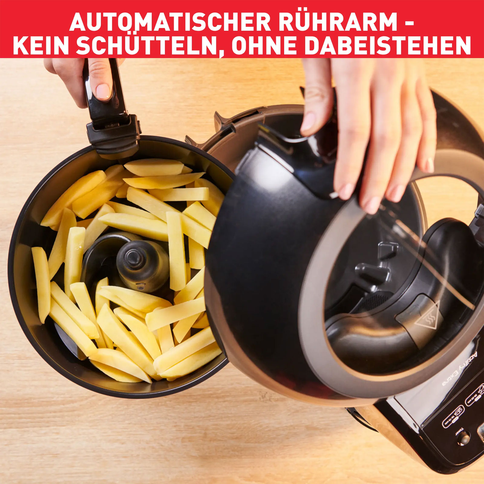 TEFAL FZ 773815 ActiFry Genius Smart Heißluft-Fritteuse schwarz