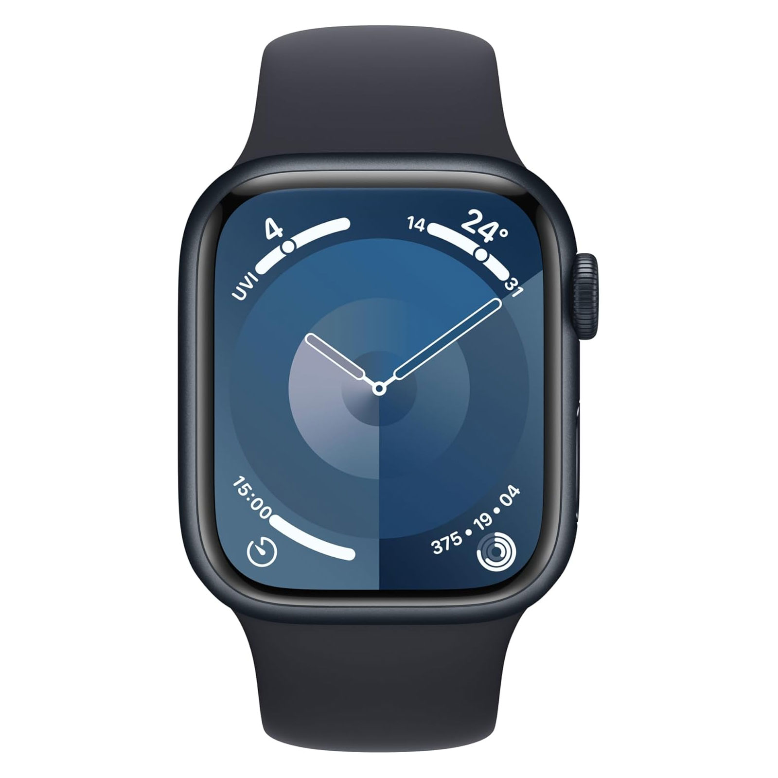 Apple Watch Series 9 GPS 41mm Mitternacht Aluminiumgehäuse mit Mitternacht Sportband - M/L