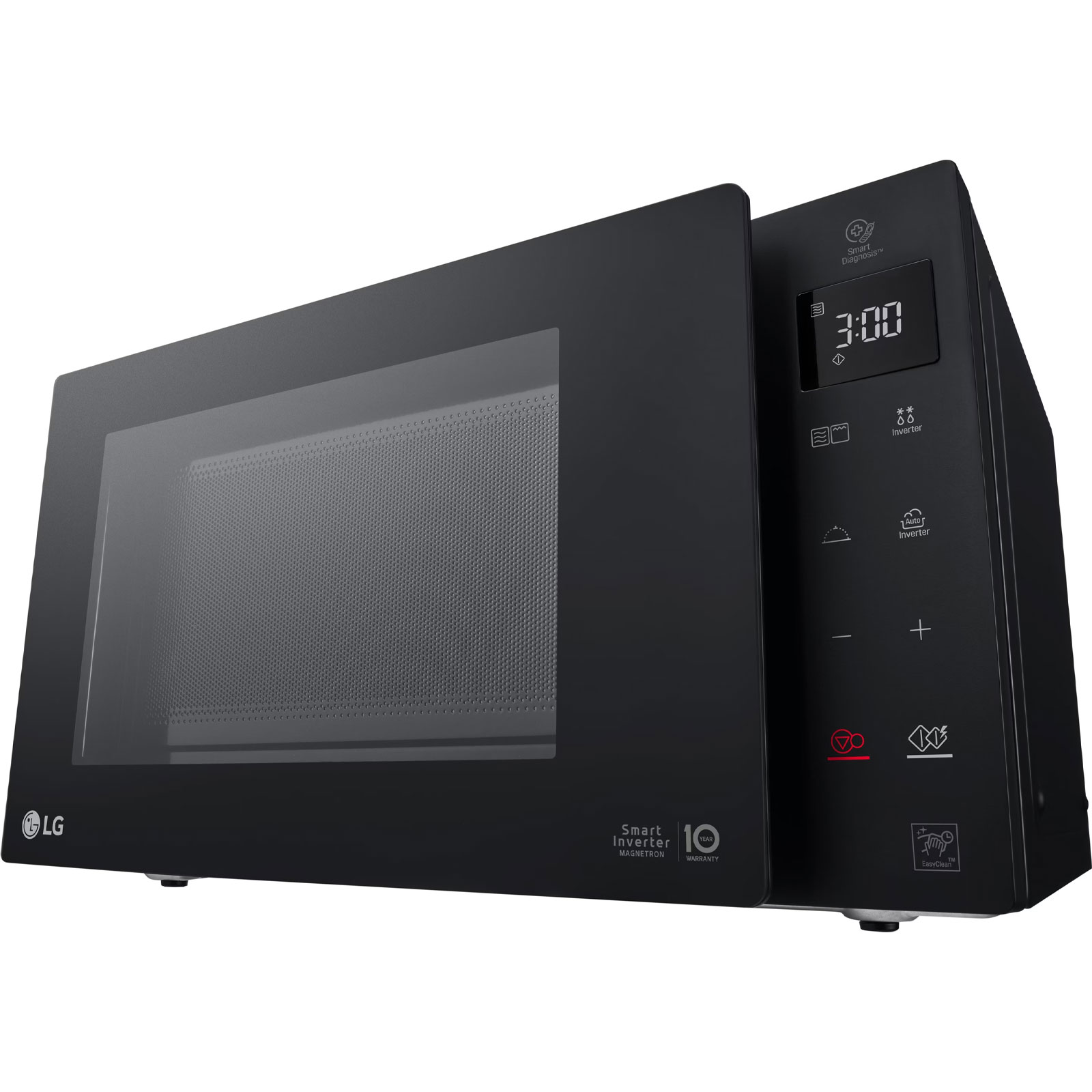 LG MH6535GIB Mikrowelle (25 Liter, 1.150 Watt Mikrowelle, 900 Watt Quarzgrill, Automatikprogramm, Glasdrehteller 29,2 cm, Touch Bedienfeld, LED-Anzeige, Smart Inverter Magnetron®, Infrared Heating® mit Carbon-Heizelement, antibakterielle Ea