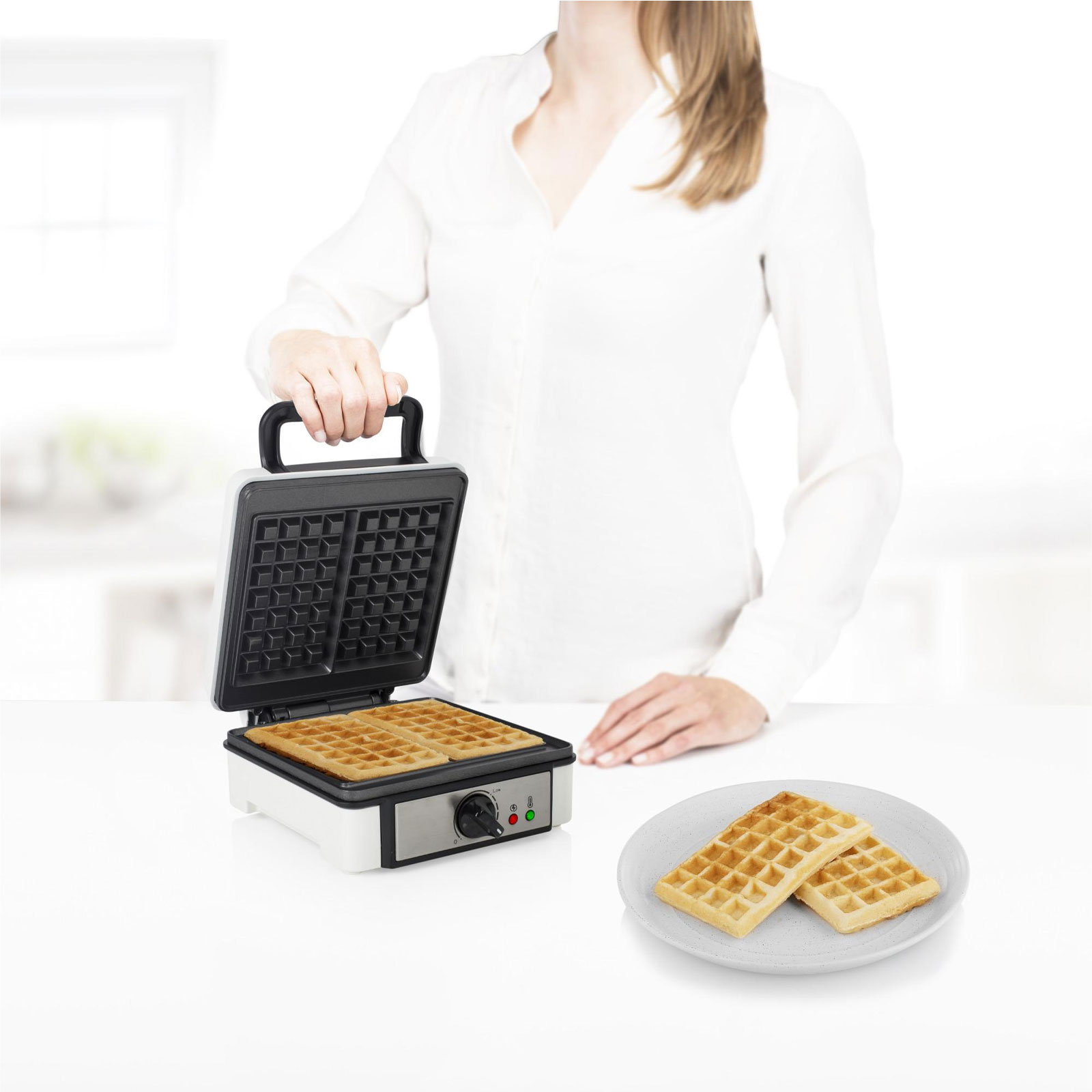 Princess 132397 Waffeleisen Drehregler 1200 Watt Antihaftbeschichtung