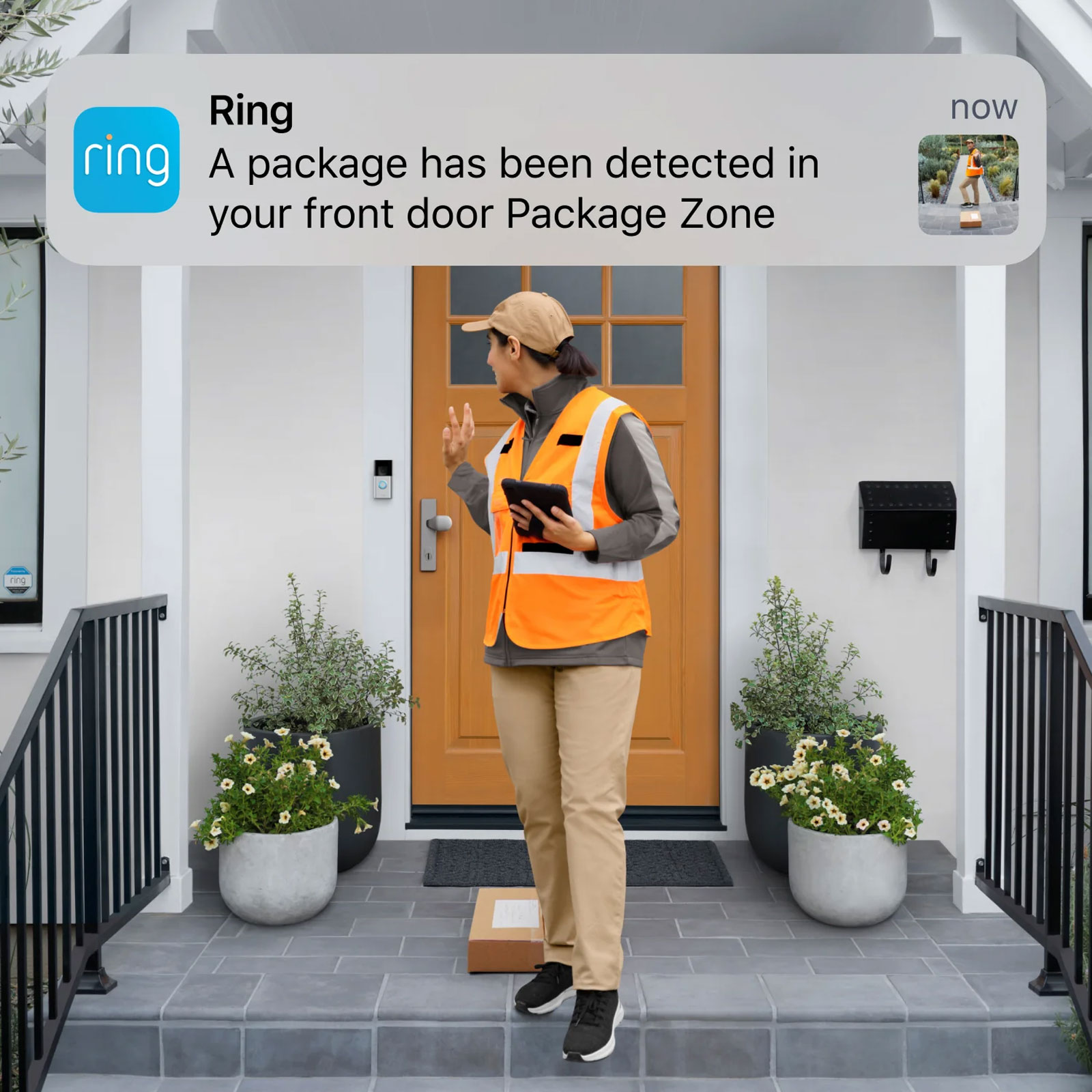 Ring Battery Doorbell Plus, Silber Türklingel mit Kamera