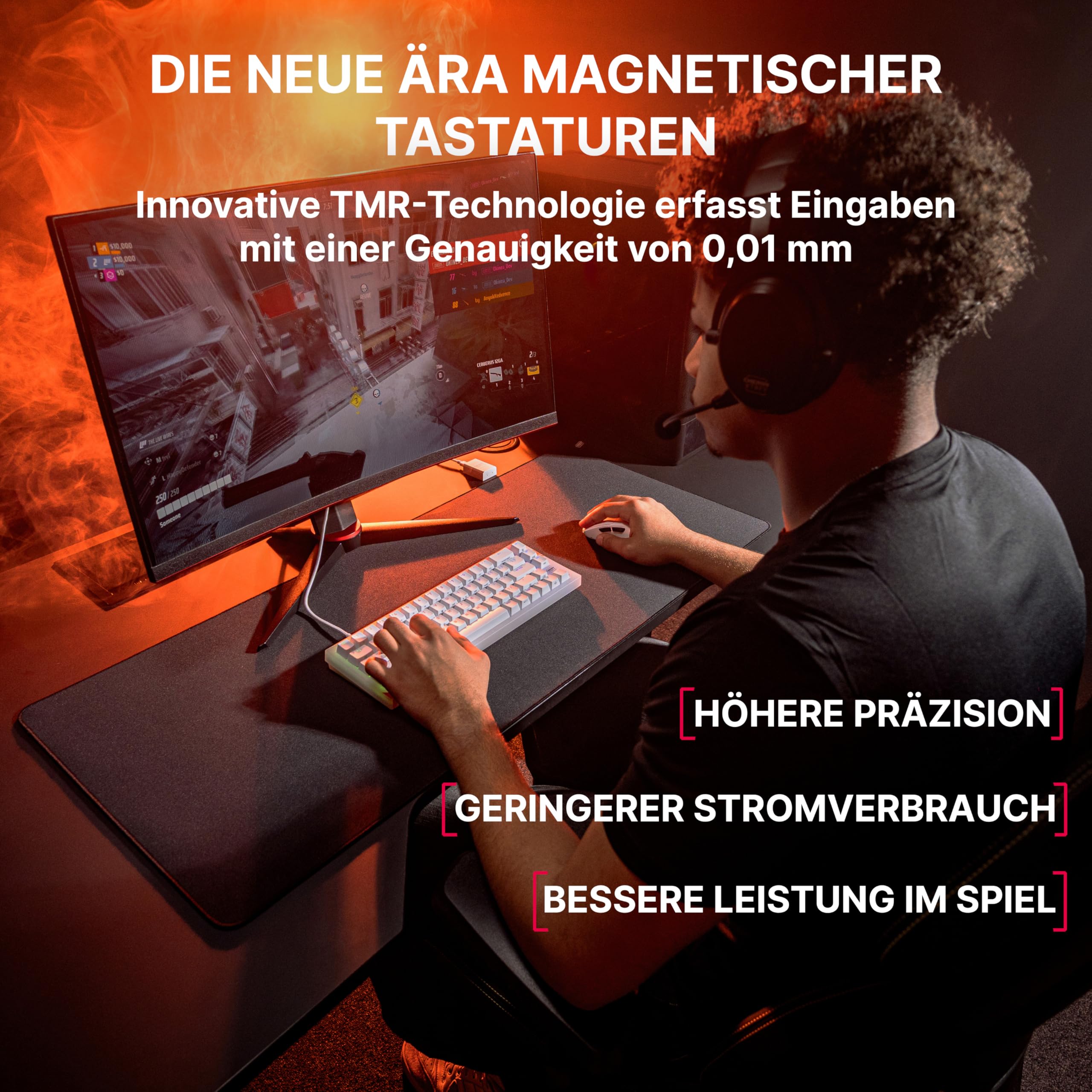 Cherry XTRFY K5 Pro TMR Compact - Magnetische Kabelgebundene Gaming-Tastatur