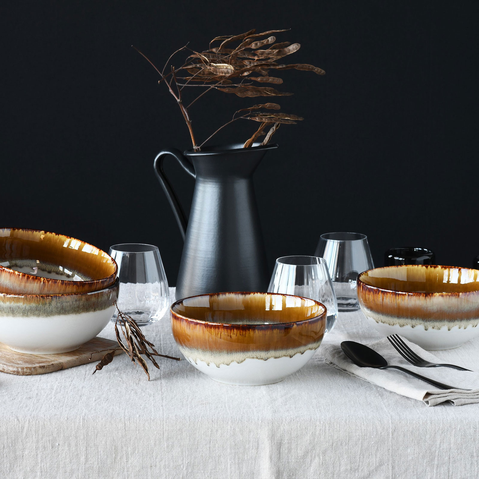 CreaTable Cascade 21687 Buddha Bowl Set, 4-teilig