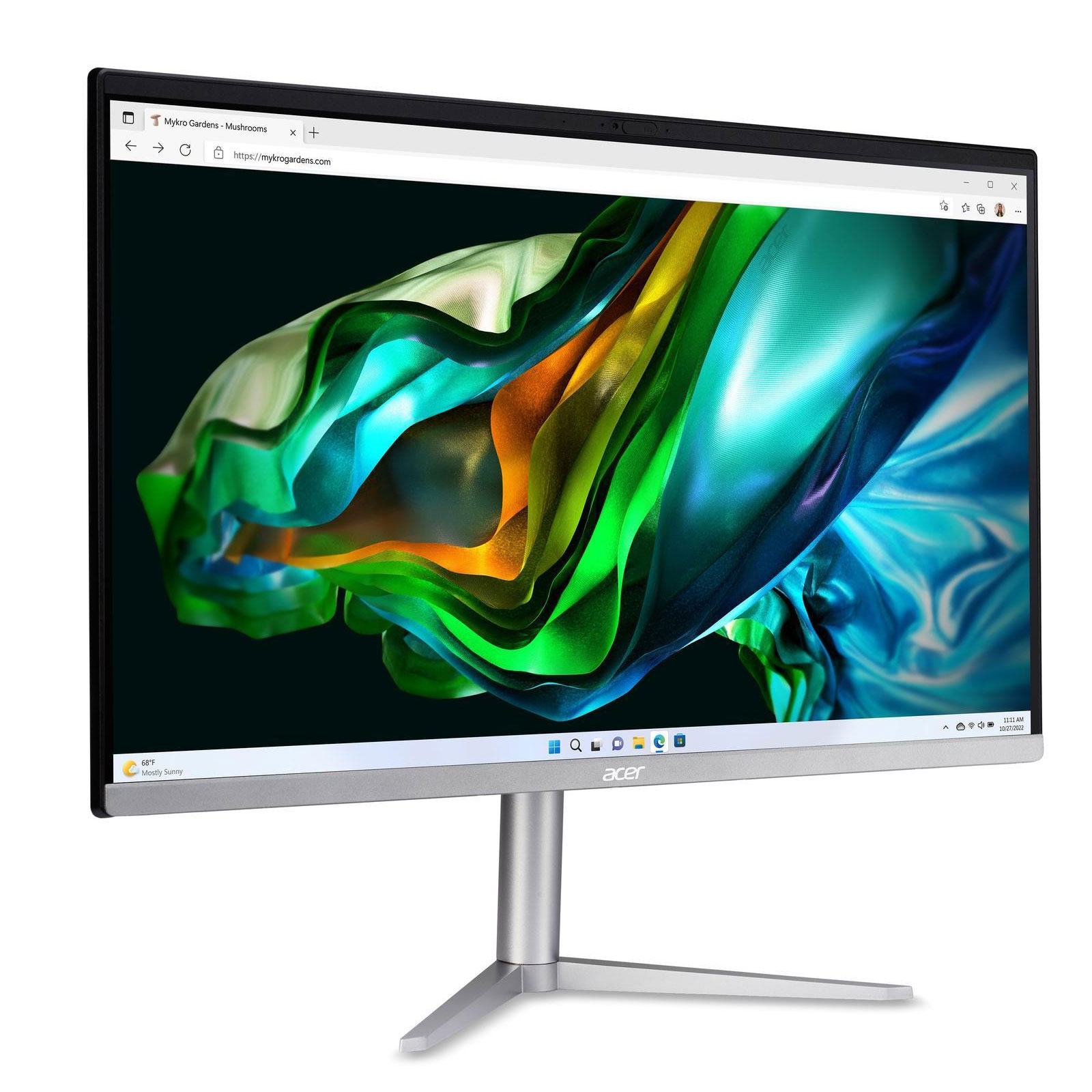 ACER All-in-One PC Aspire (C24-1300), Silber, 23,8 Zoll, Full HD, AMD Ryzen 5 7500, 16 GB, 512 GB M.2 SSD