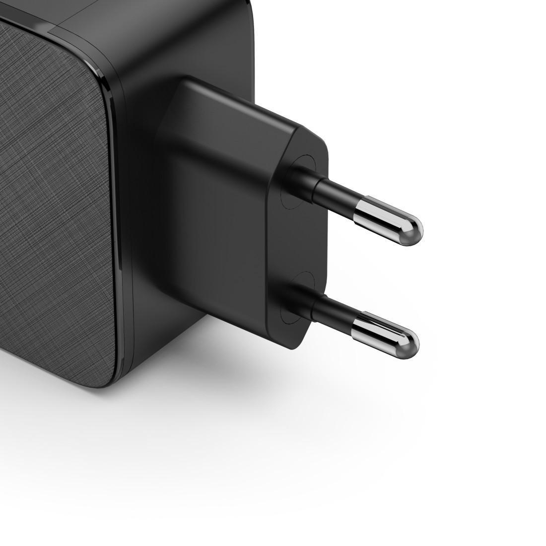 HAMA Schnellladegerät, 2x USB-C PD, 1x USB-A QC, 65 W, Schwarz (00201965)