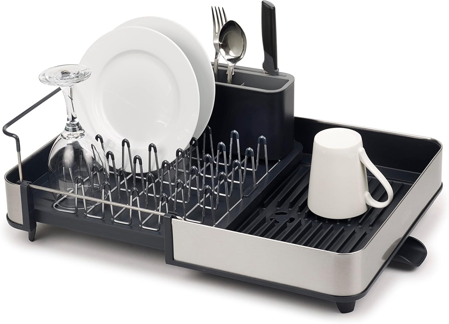 Joseph Joseph Extendable Abtropfgestell mit abnehmbarem Besteckhalter