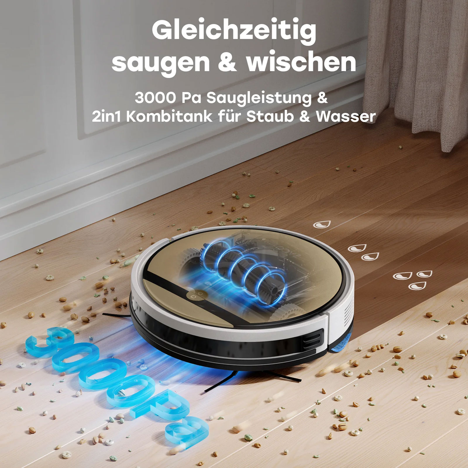 ZACO V5 Max Saugroboter mit Wischfunktion
