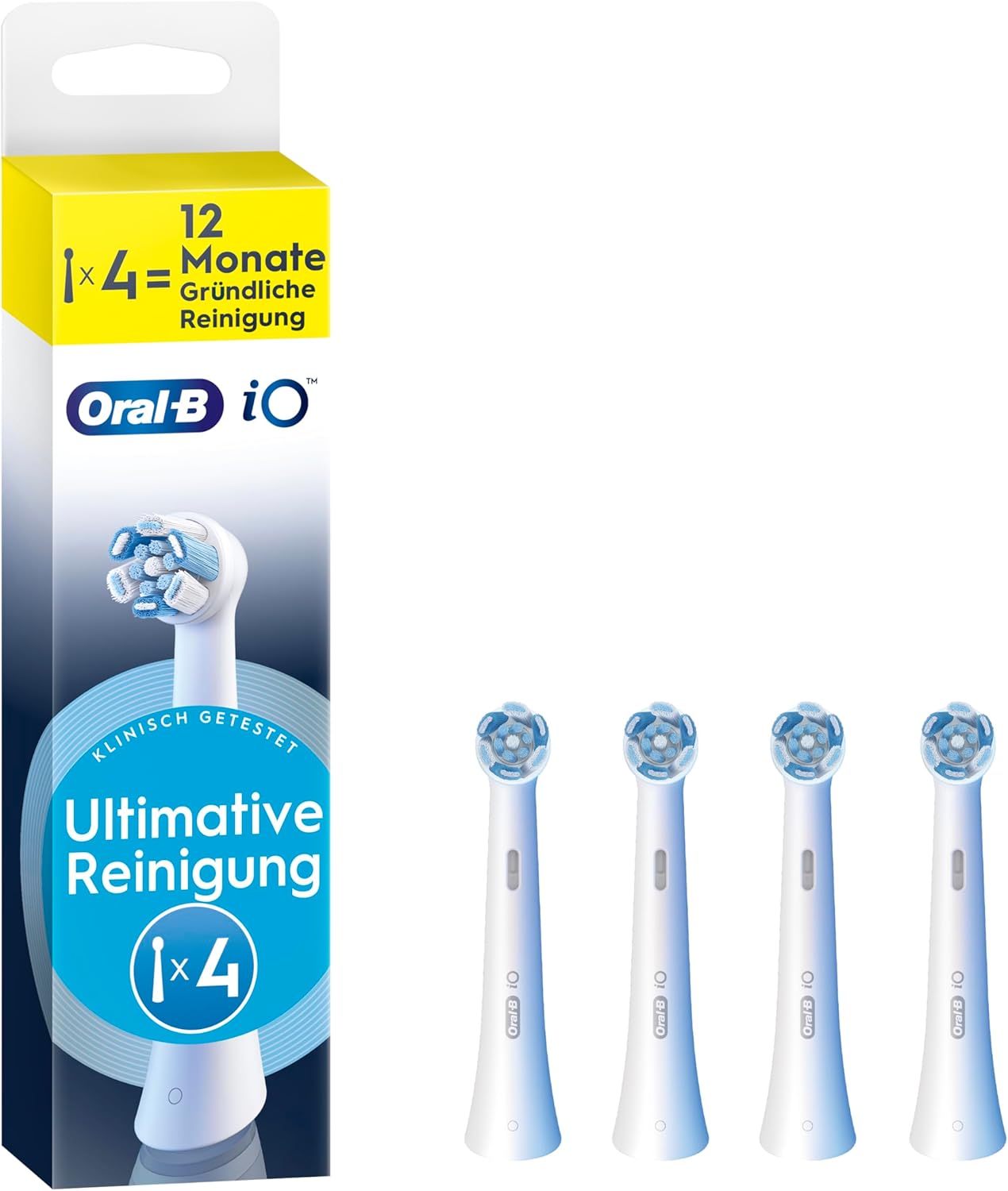 Oral-B iO Ultimative Reinigung, Original Aufsteckbürsten, Weiß, 4er Oral-B iO Ultimative Reinigung, Original Aufsteckbürsten, Weiß, 4er