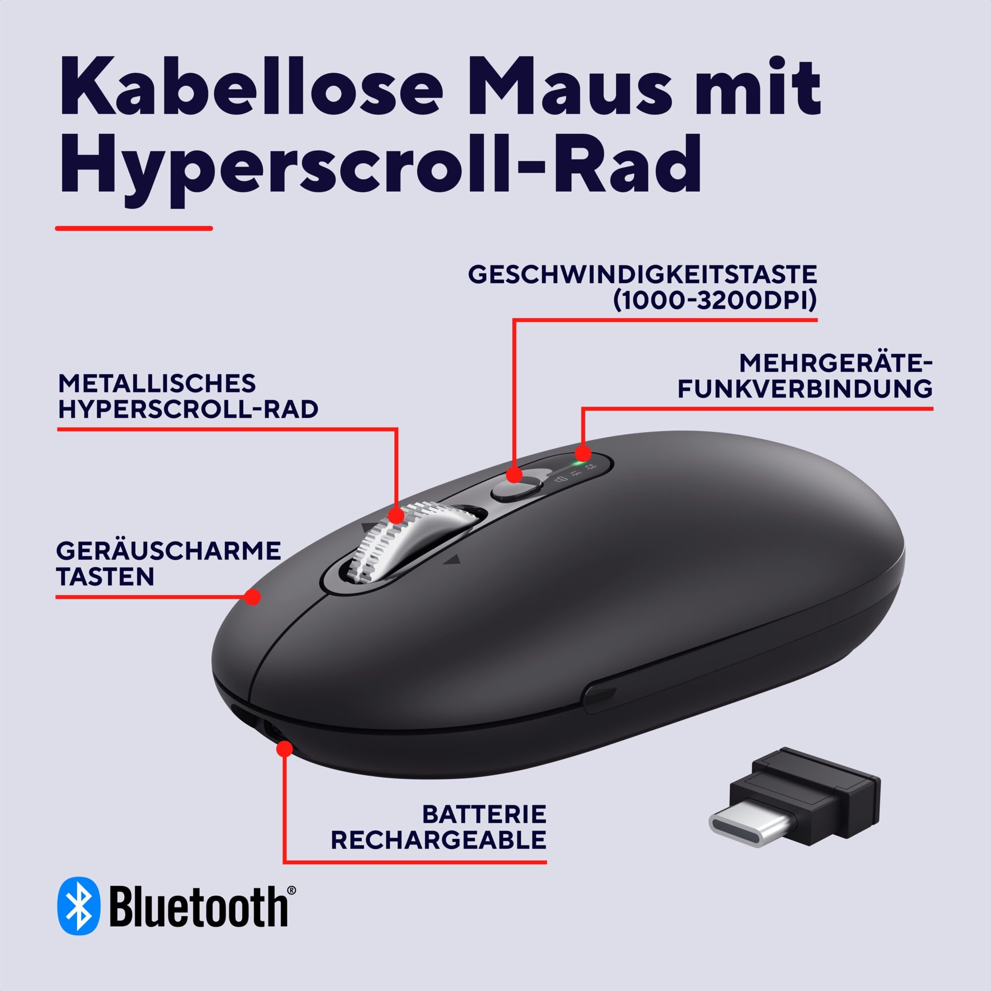 Trust Seron Wiederaufladbare Kabellose Maus