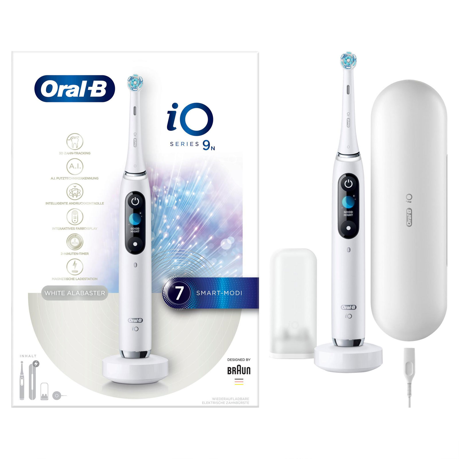 Oral-B iO9 Elektrische Zahnbürste 3D-Zahnflächenanalyse 7 Reinigungsstufen