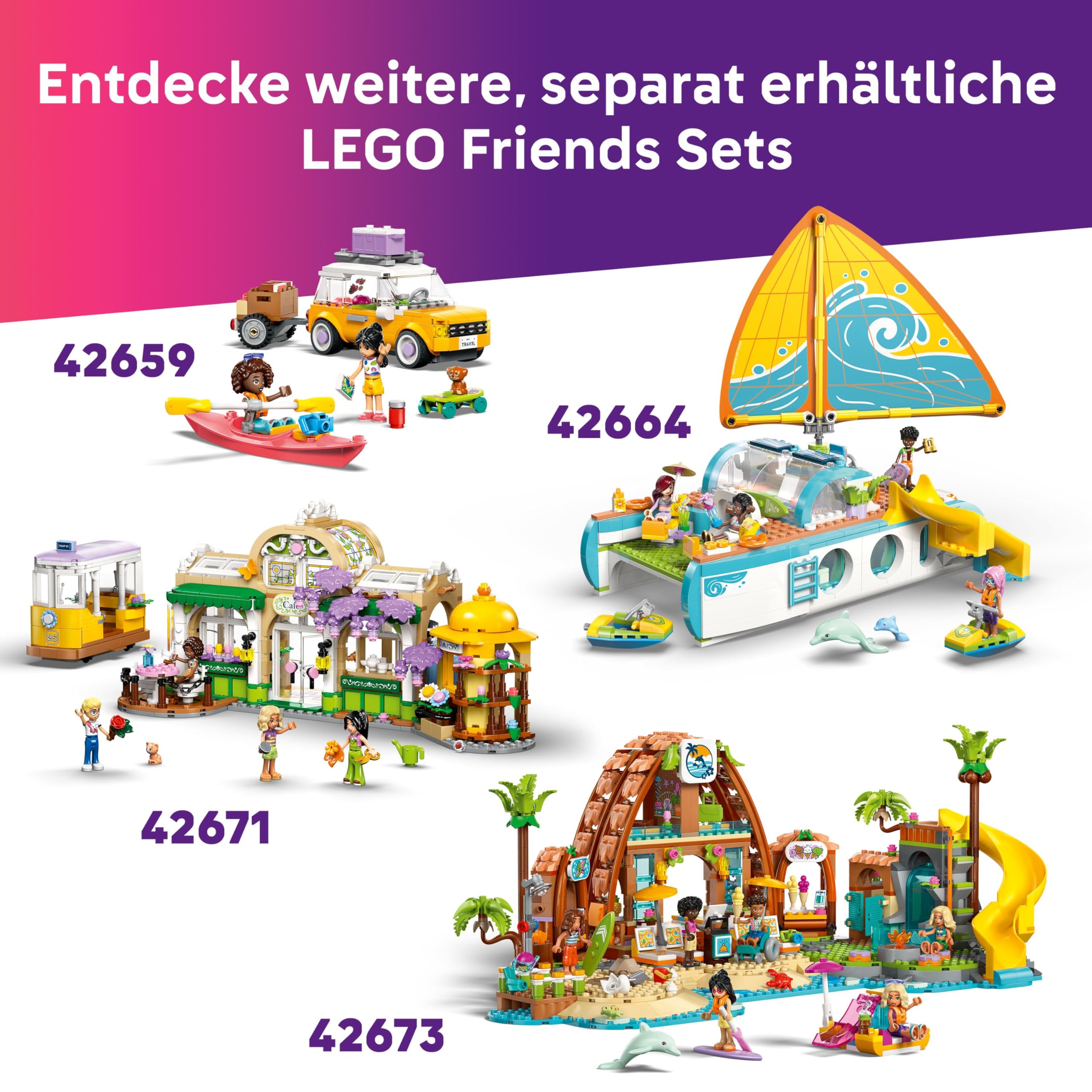 LEGO Friends Poolparty mit Einhorn und Flamingo 42658