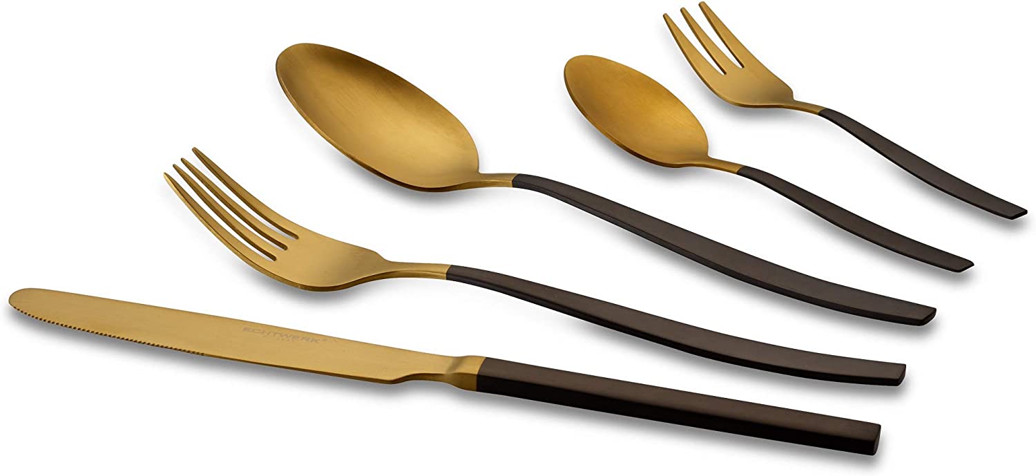 ECHTWERK Tafelbesteck Positano Due  20tlg für 4 Personen Messer aus Klingenstahl