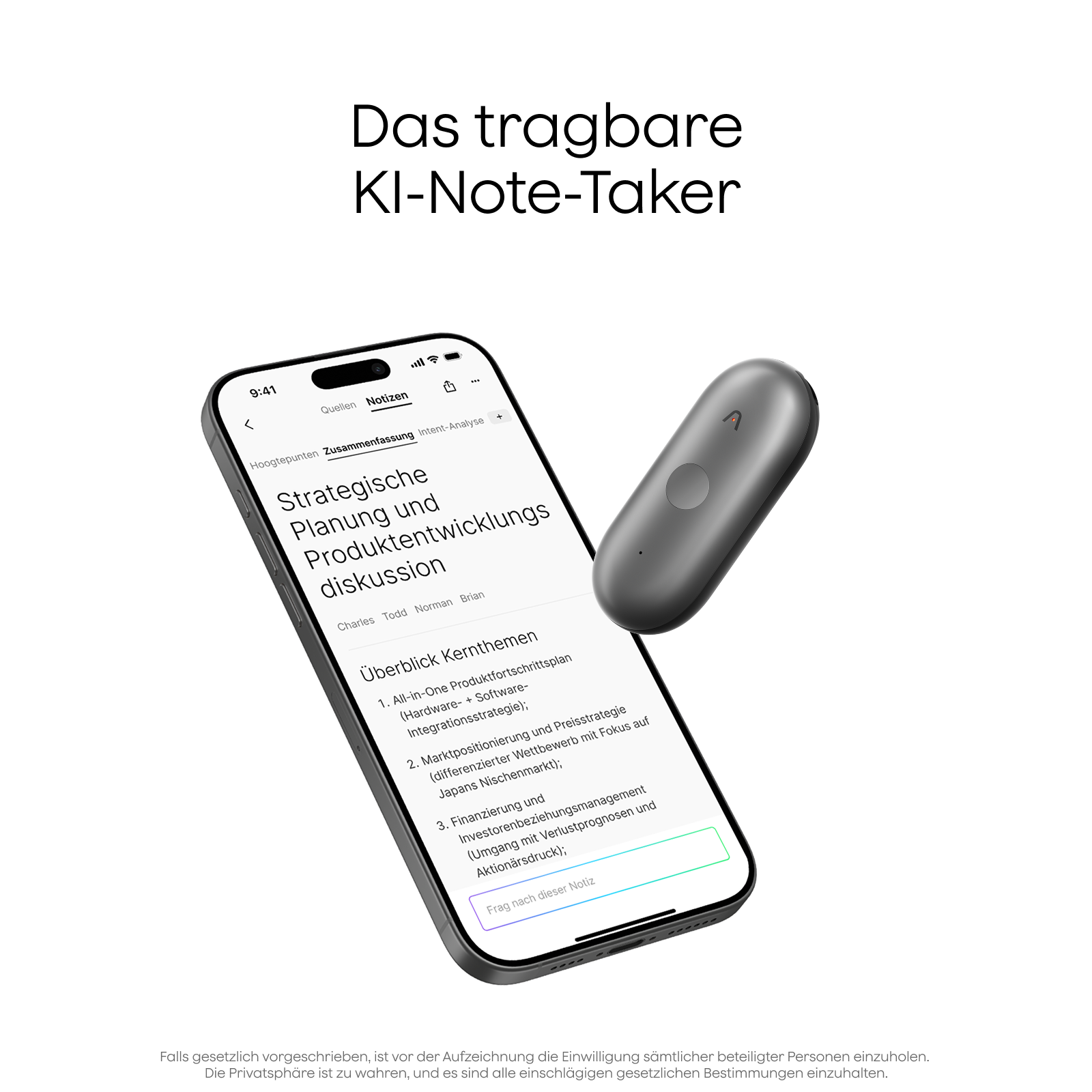 PLAUD Diktiergerät NotePin S