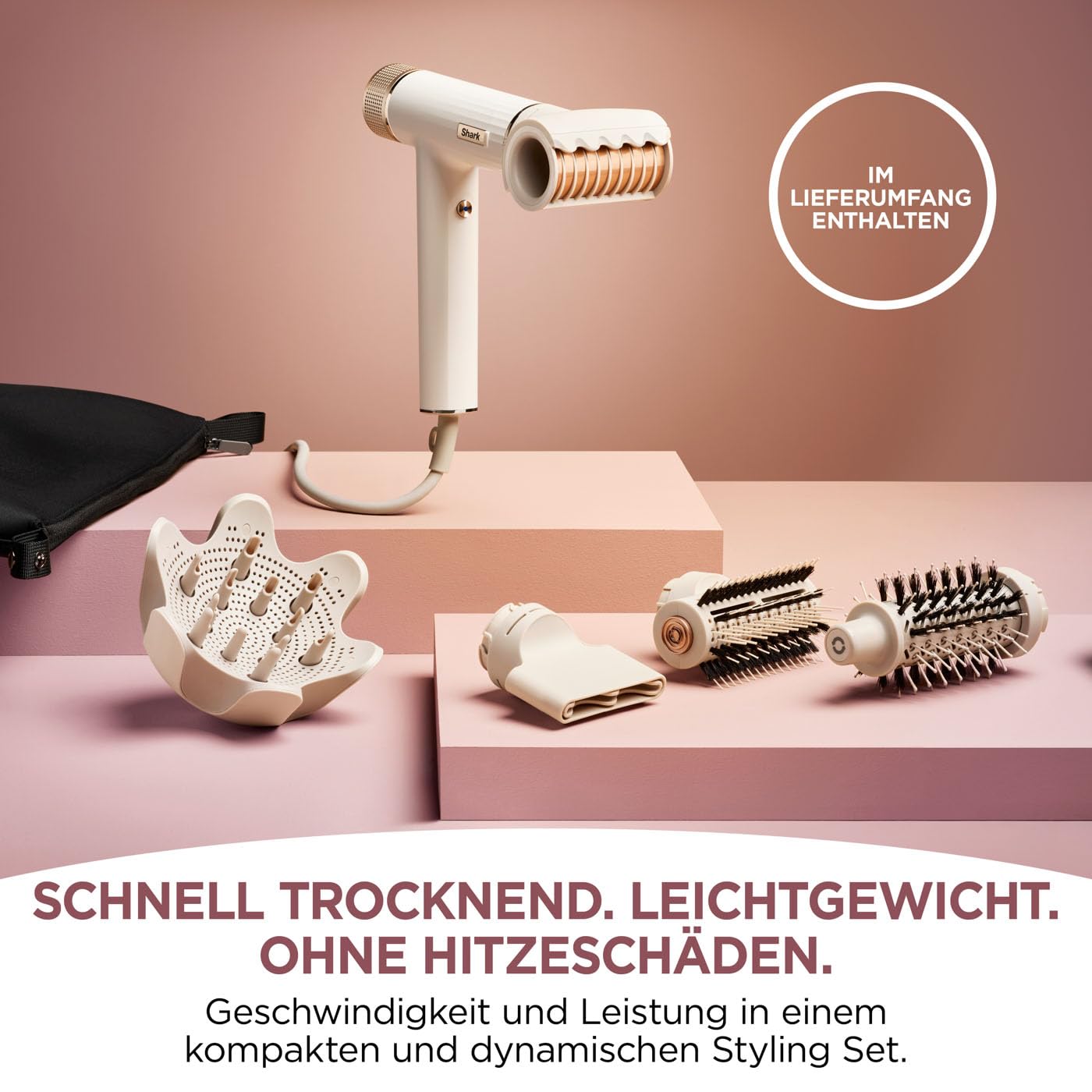 Shark SpeedStyle Haartrockner & RapidGloss Finisher mit Aufbewahrungstasche