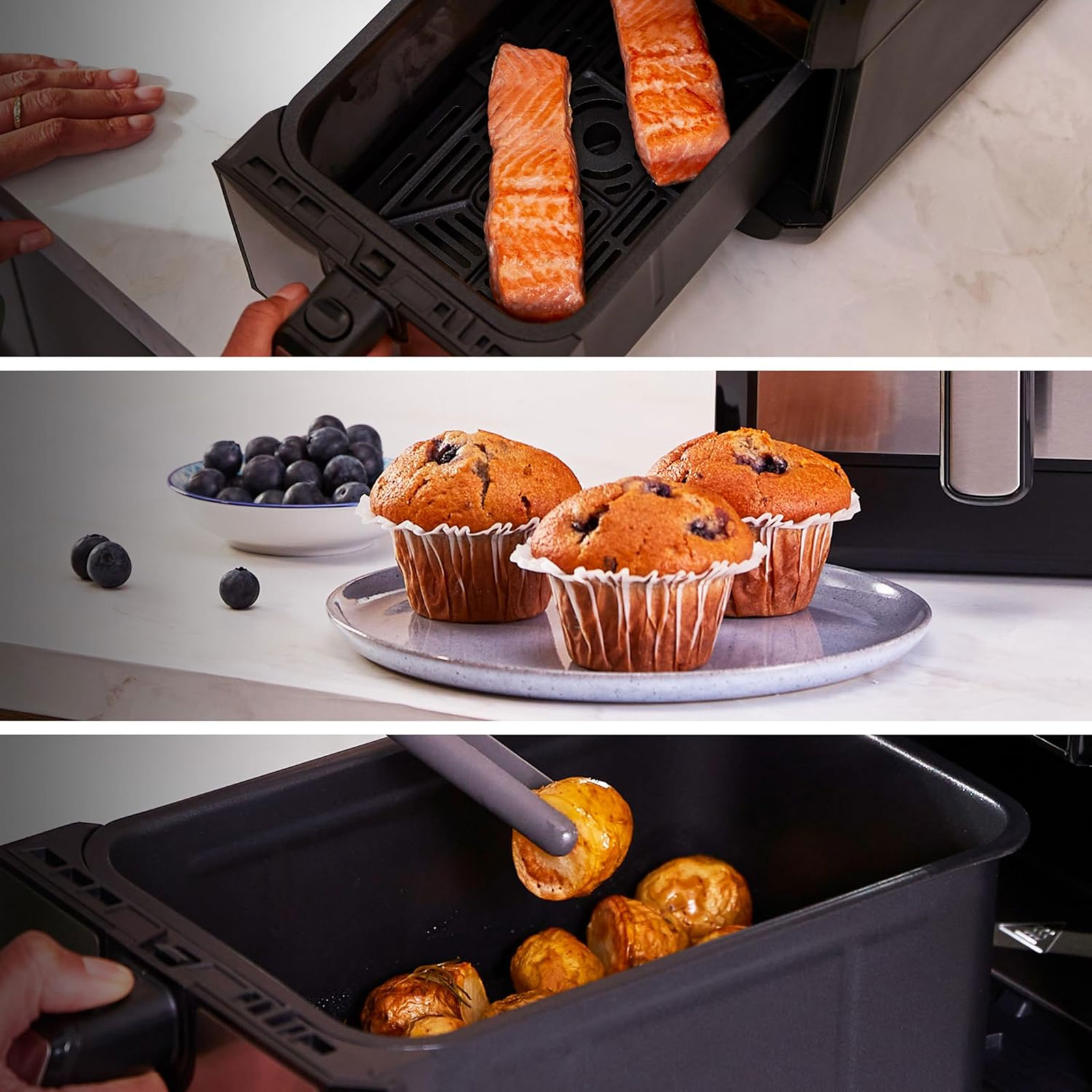 KENWOOD HFM20.000MB kHealthy Doppel-Heißluftfritteuse