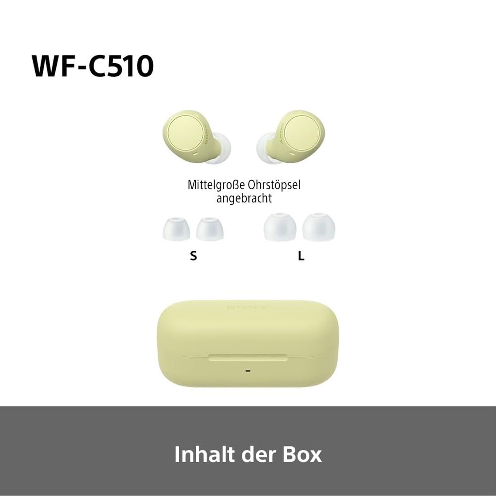 Sony WF-C 510  In-Ear Kopfhörer, Schwarz