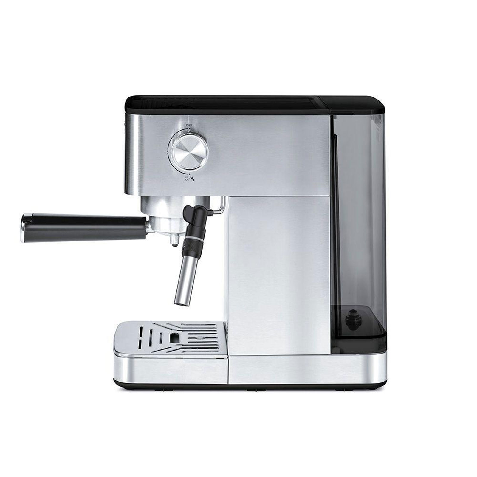 Polti Coffea P10S Siebträger-Espressomaschine (15 bar, 1,3 Liter, Milchschaumdüse, Edelstahlgehäuse, gemahlener Kaffee &; E.S.E.-Pads)