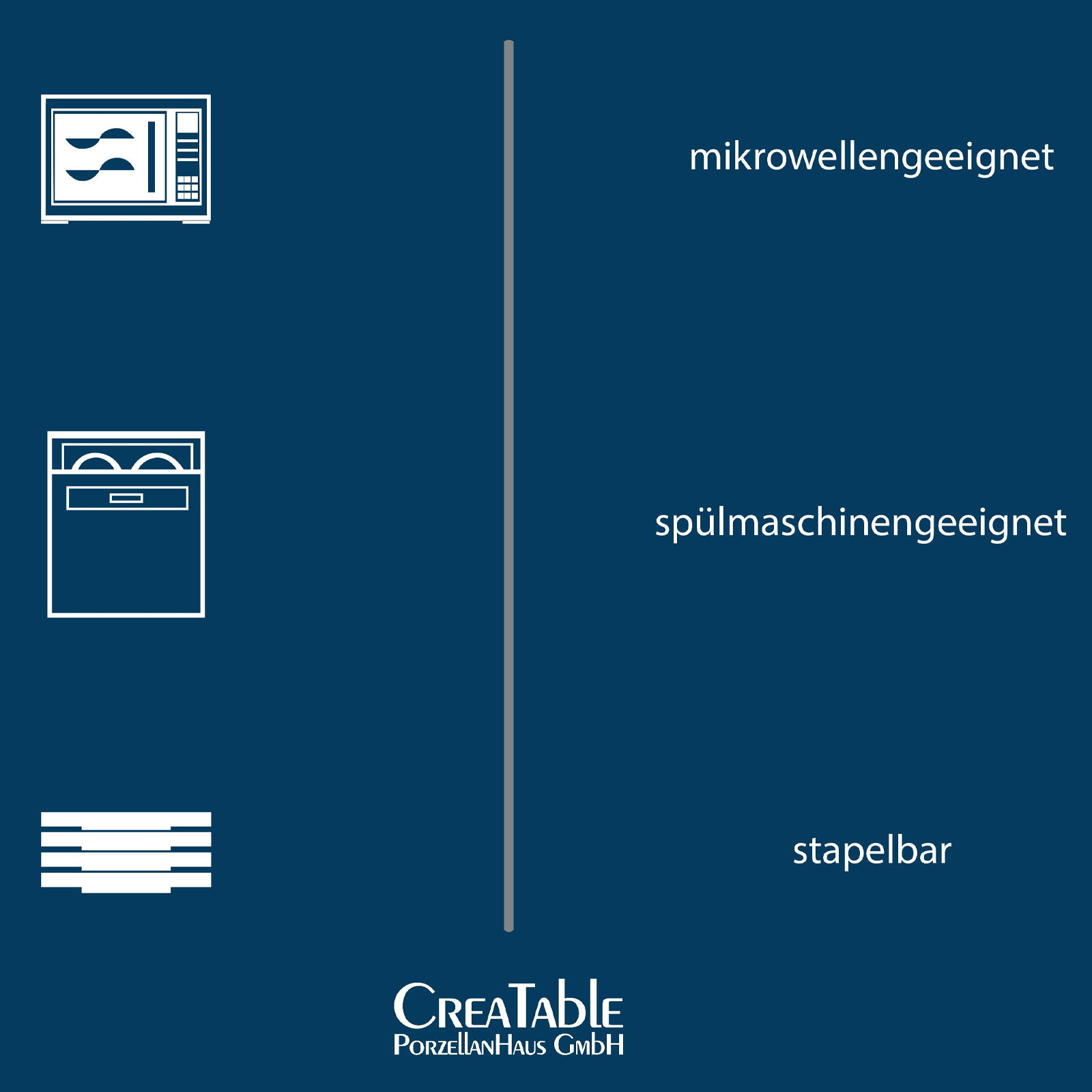 CreaTable, 19789, Serie Reactive Nordic, Teller Set 12 teilig