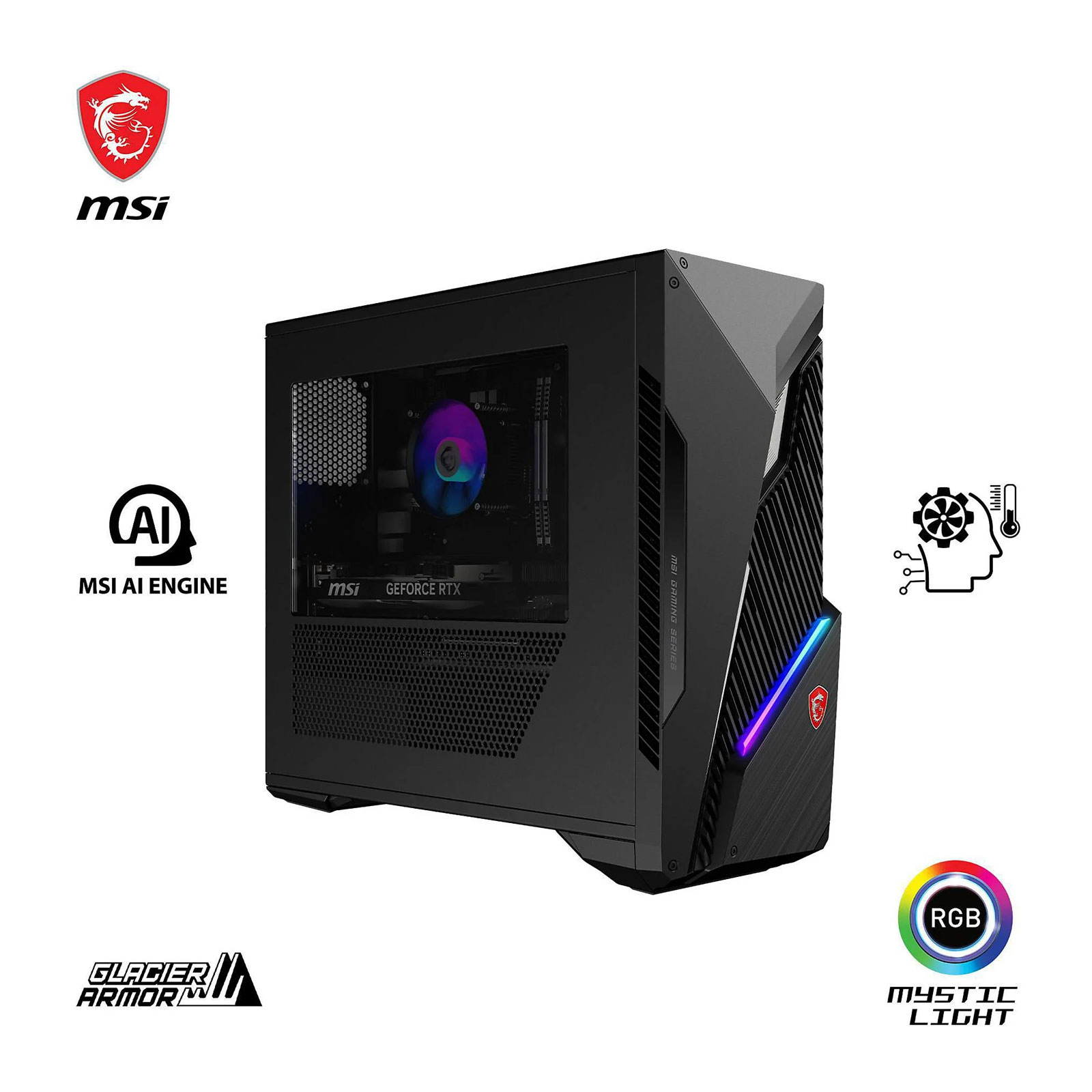MSI MAG Infinite S3 14NVP7-2689DE, Schwarz, Intel Core i7-14700F, 32 GB, 1 TB M.2 SSD, GeForce RTX 5070