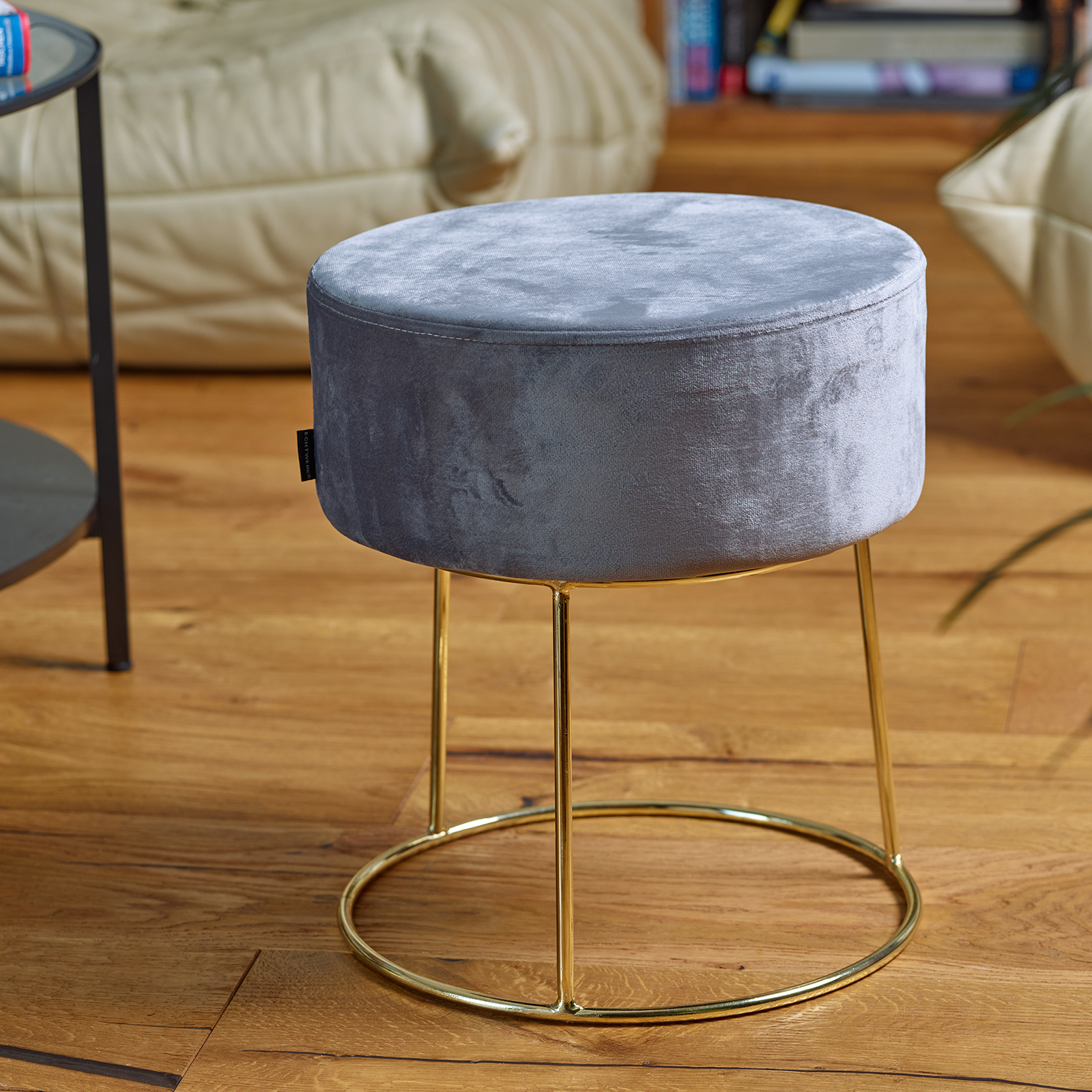 Echtwerk Sitzocker EW-SH-0412B Marylin mit Samtbezug