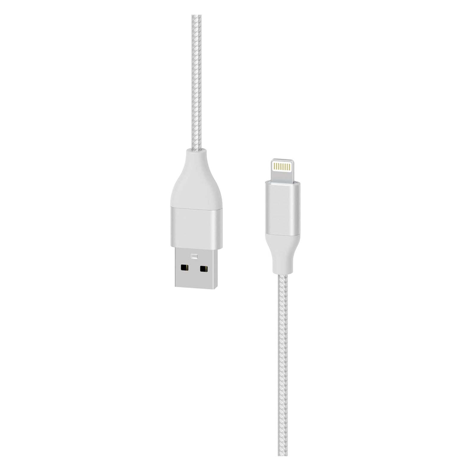 XLayer PREMIUM Metallic USB-A auf Lightning Kabel, Silber