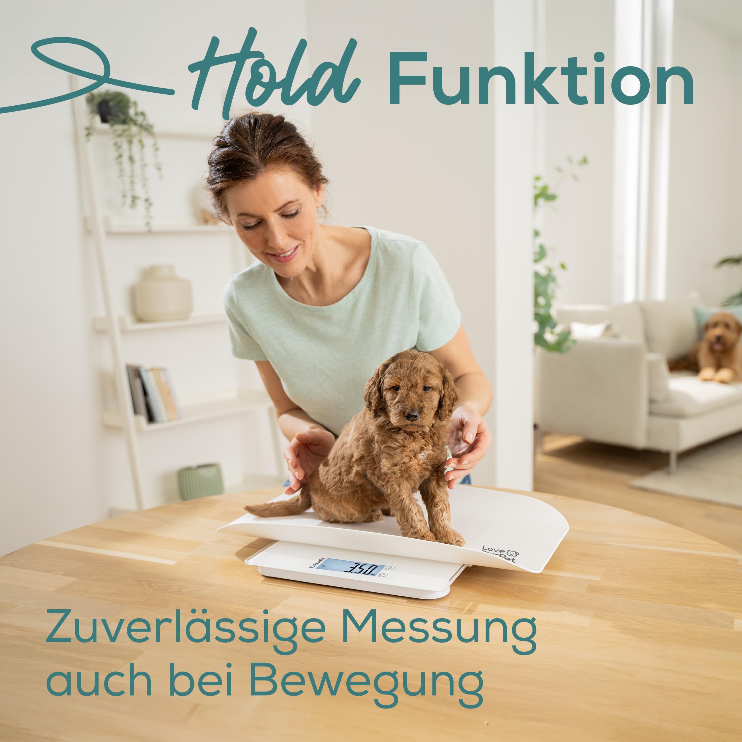 Love Your Pet by beurer Tierwaage Polly für Haustiere und Menschen