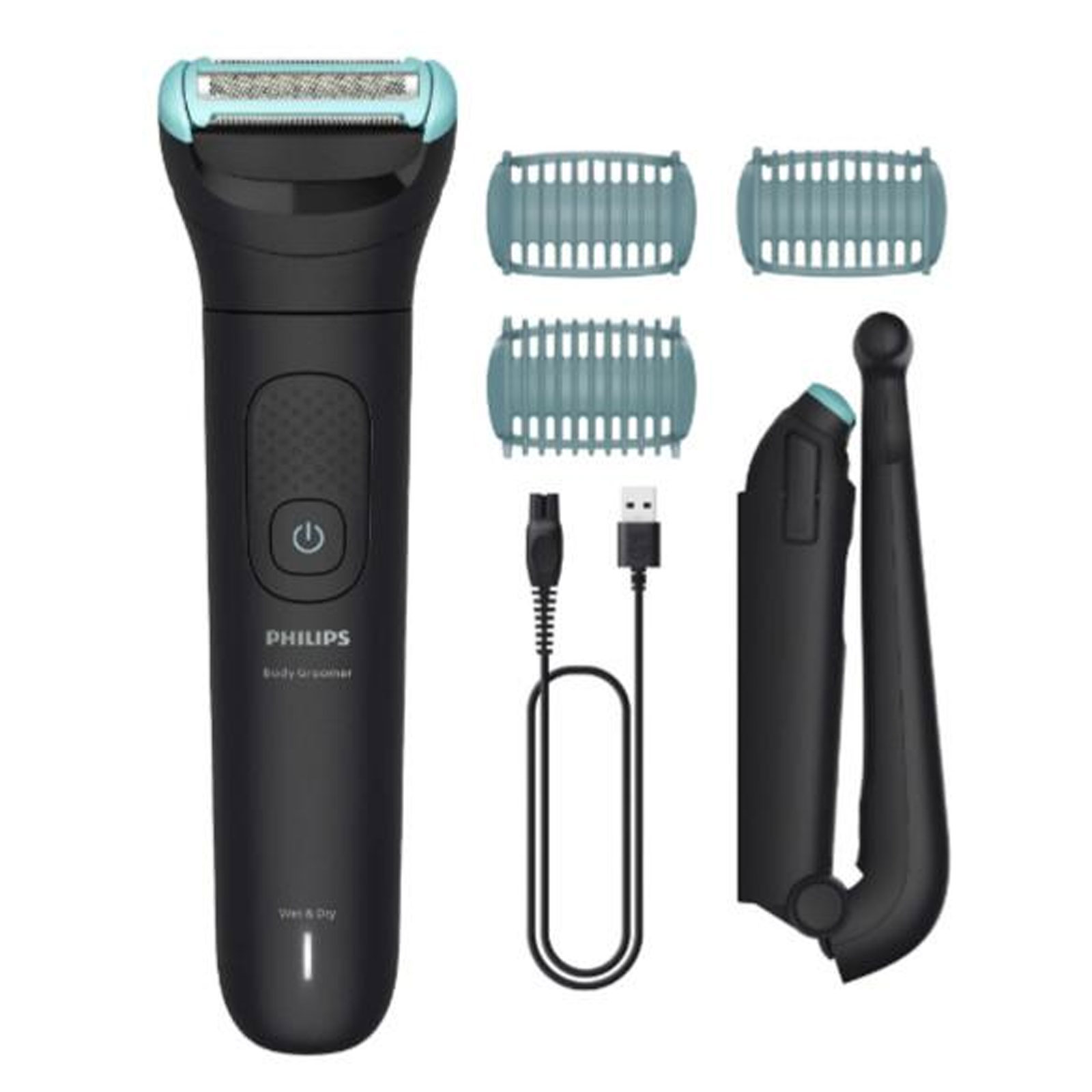 Philips 5000 Series BG5475/15 Body Groomer Körperrasierer (Akkubetrieb, hautfreundliche Körper- und Intimpflege, Triple Protect Rasiersystem, Rasur bis zu 0,2 mm, bidirektionale Kämme 2, 3 oder 5 mm, 100 % wasserfest, Akkulaufzeit 100 Min.,
