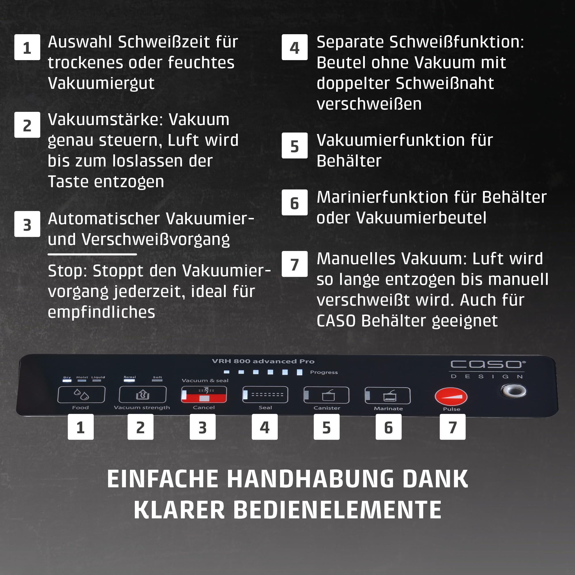 CASO VRH 800 Advanced Pro Vakuumierer – Flüssigkeiten vakuumieren