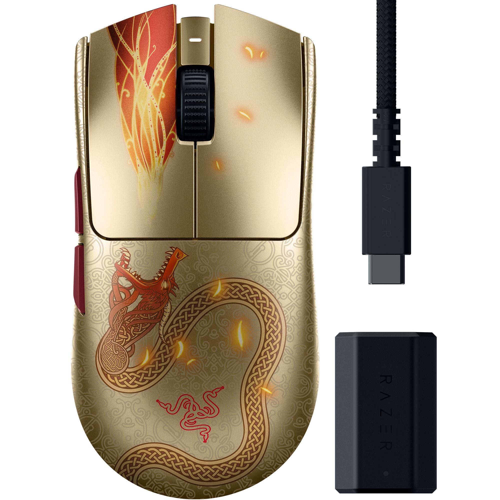 Razer Viper V3 Pro Counter-Strike 2 Dragon Lore - Ultraleichte Gaming-Maus